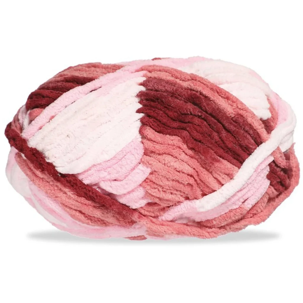 Lana tipo polar matizada para tejer, 100 g, neón