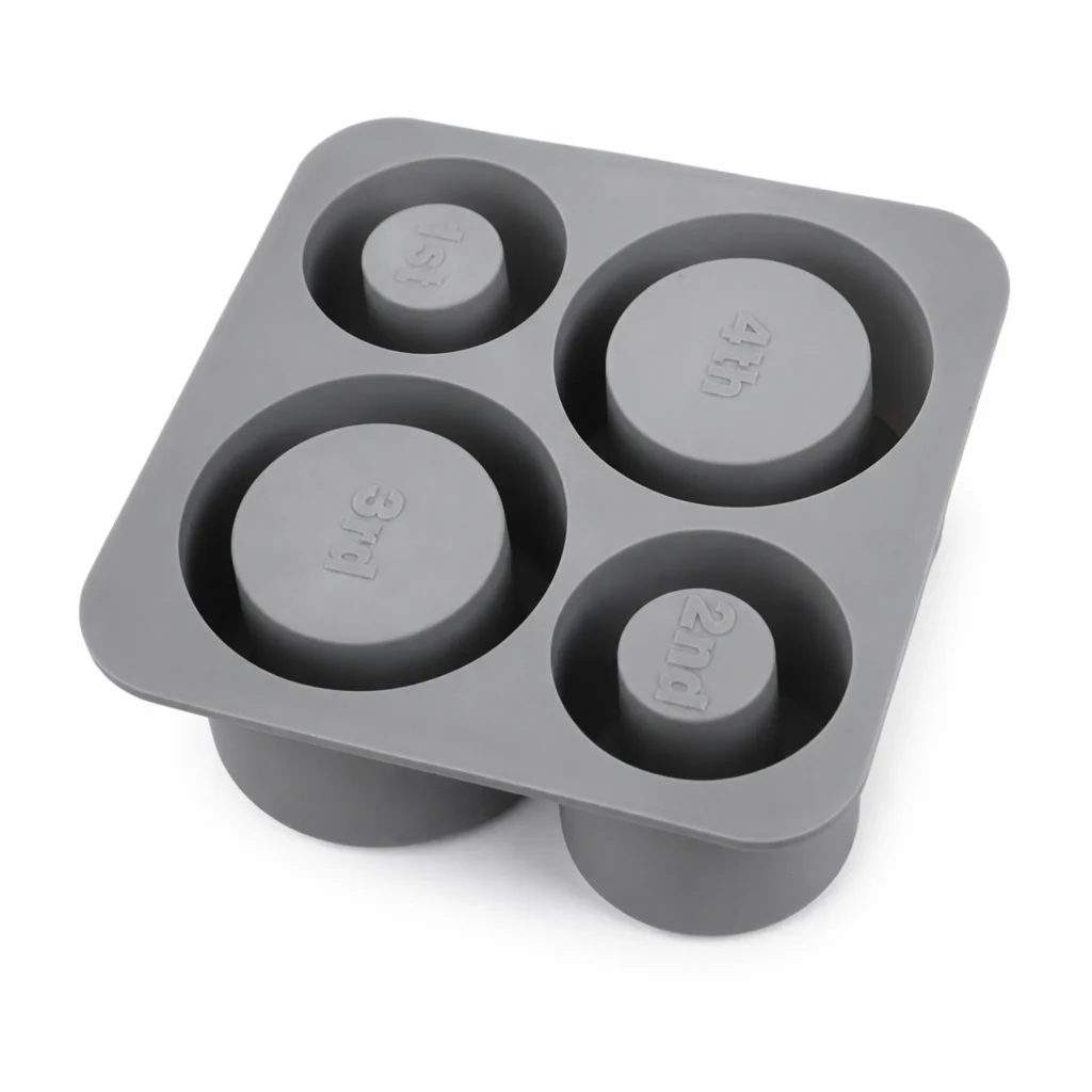 Molde de silicona gris para 4 vasos de hielo SKU 62232