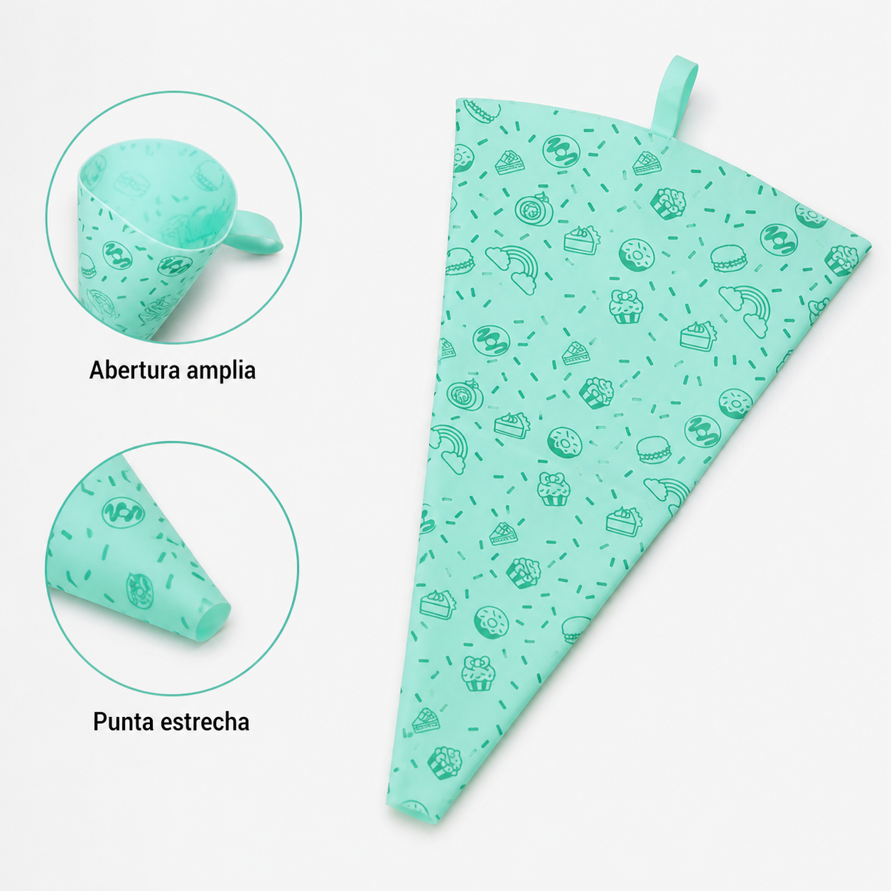 Manga pastelera reutilizable de TPU para decorar tortas, 14 pulgadas, 1 unidad - Imagen 2