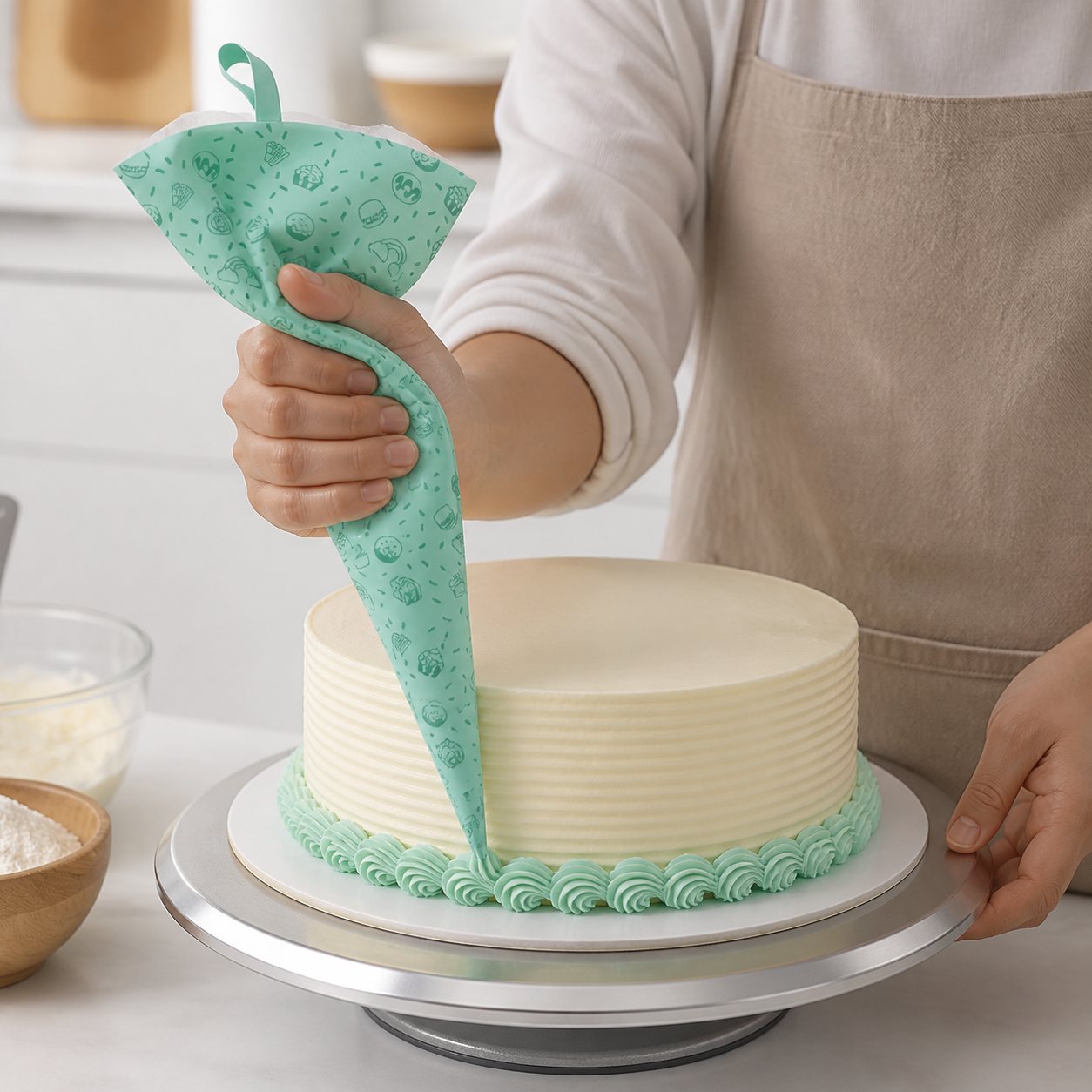 Manga pastelera reutilizable de TPU para decorar tortas, 14 pulgadas, 1 unidad - Imagen 7