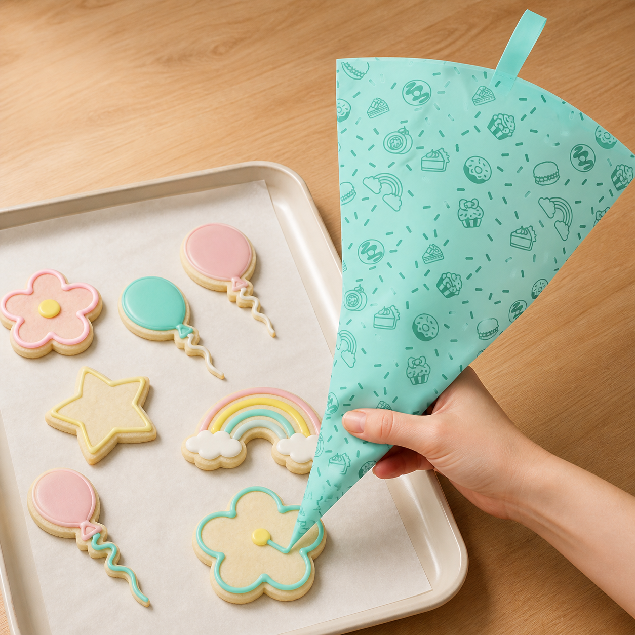 Manga pastelera reutilizable de TPU para decorar tortas, 14 pulgadas, 1 unidad - Imagen 8