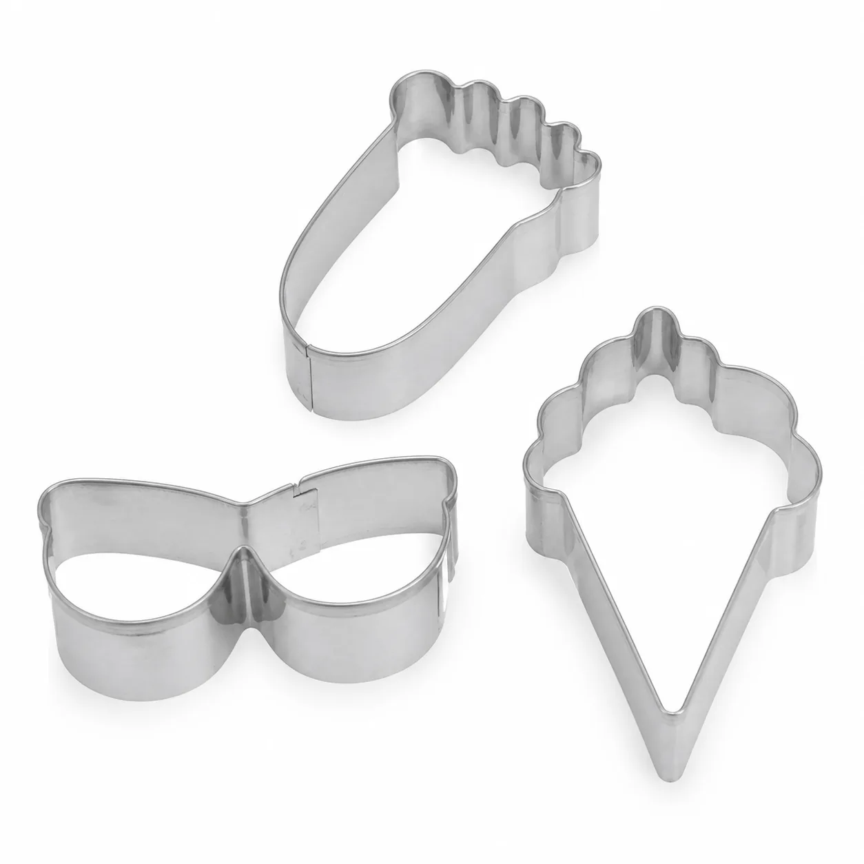 Set de 3 cortadores de galletas de verano de acero inoxidable SKU 62223