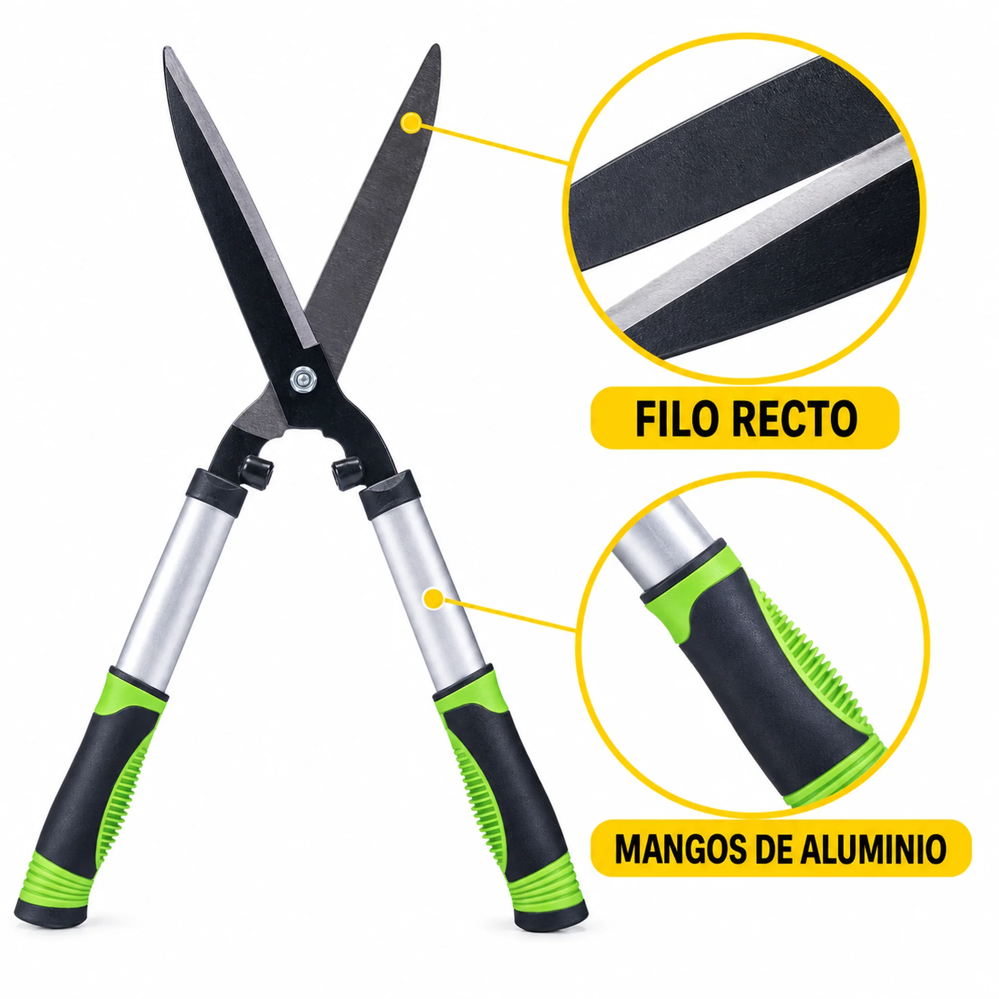 Tijeras para jardín de filo recto con mangos de aluminio – SKU 40074 - Imagen 2