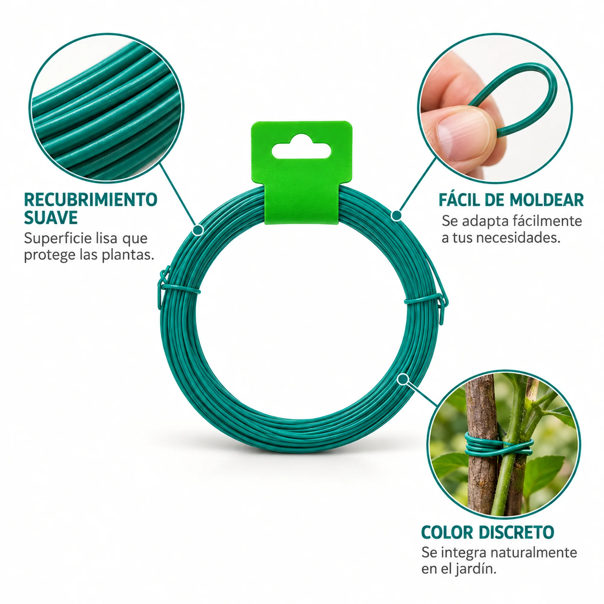 Alambre de amarre para jardín 1 mm × 20 m – SKU 40078 - Imagen 2