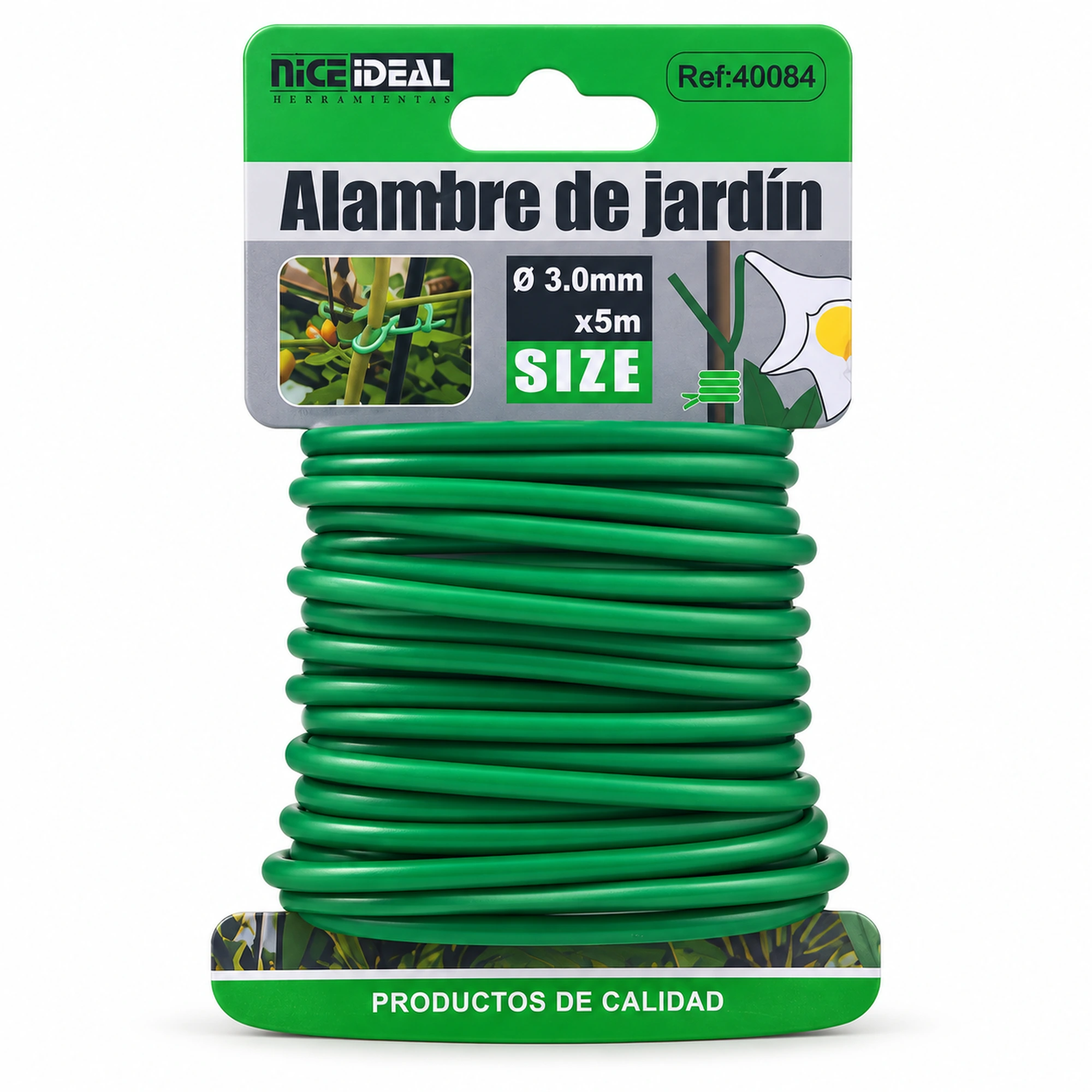 Atadura suave para jardín 3.0 mm × 5 m – SKU 40084