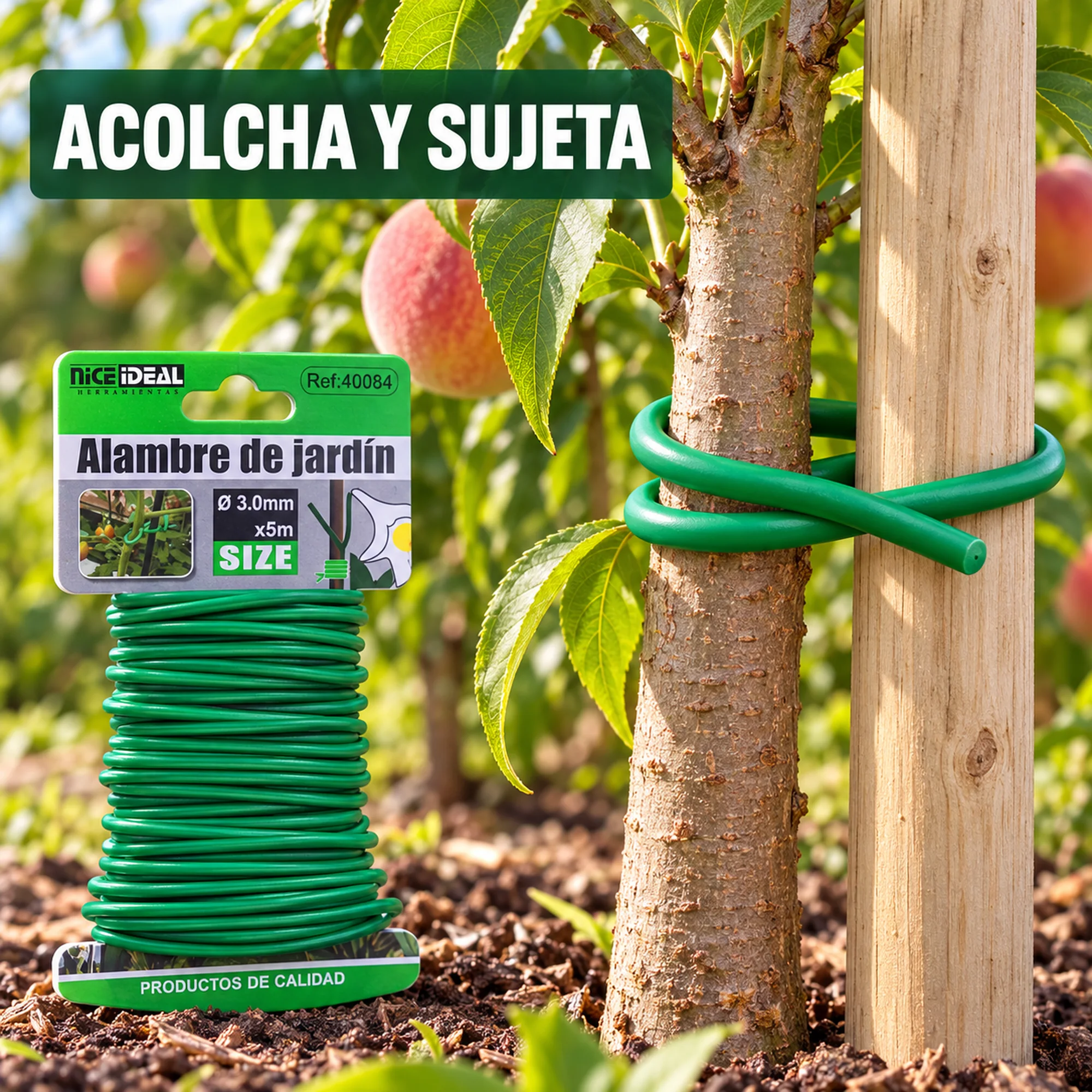 Atadura suave para jardín 3.0 mm × 5 m – SKU 40084 - Imagen 4