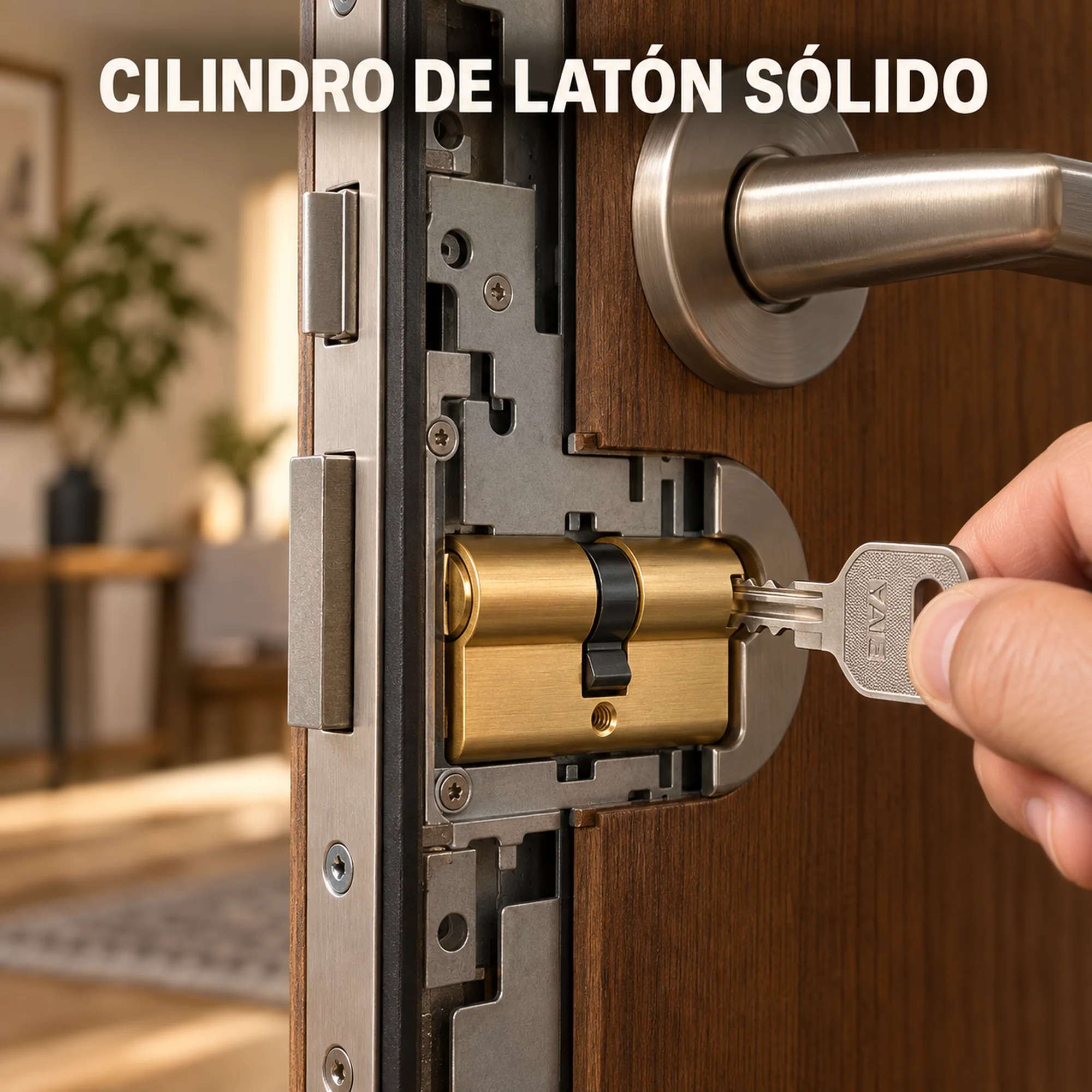 Cilindro europeo de latón 60 mm – SKU 41003 - Imagen 4