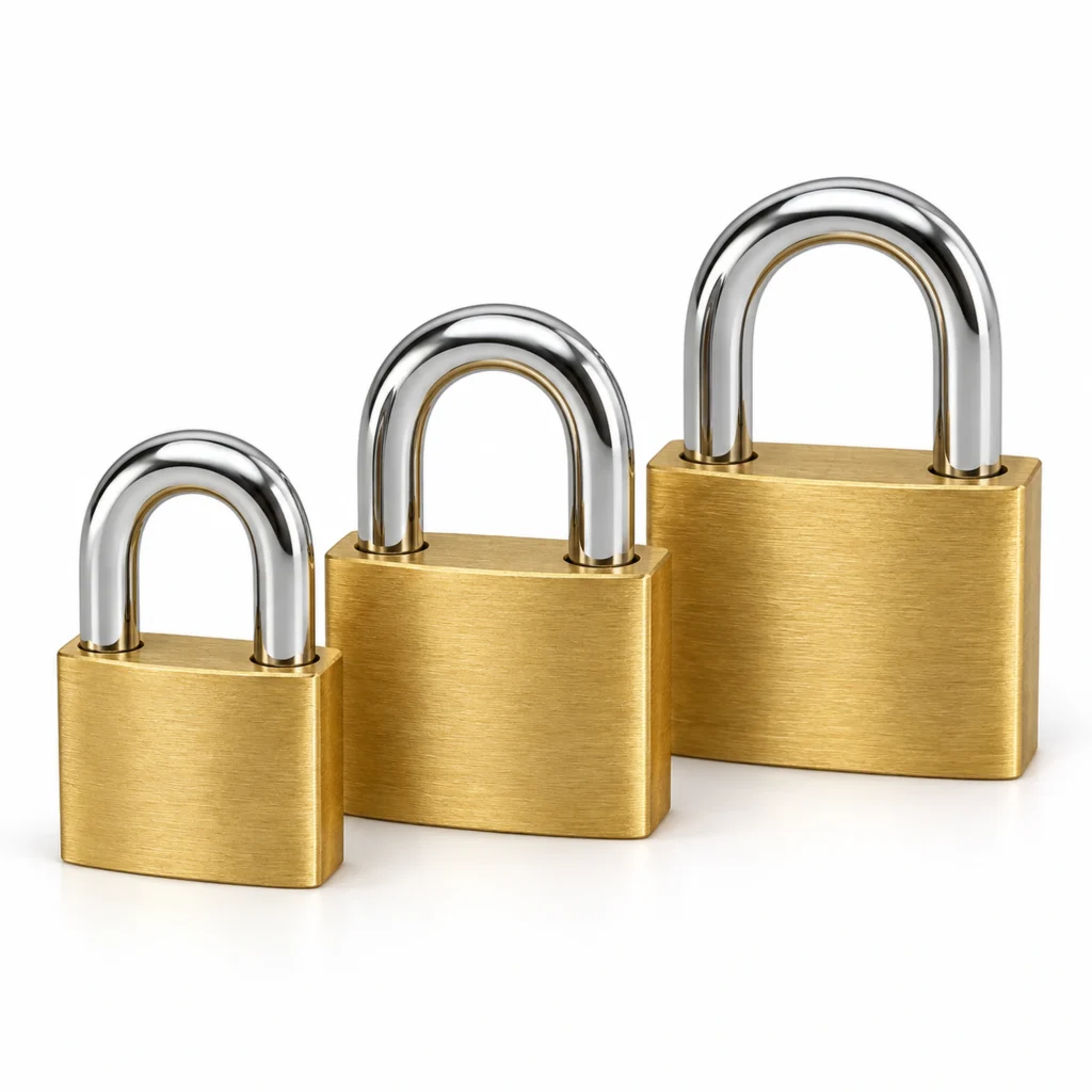 Set de 3 candados de latón 20/25/30 mm – SKU 41008
