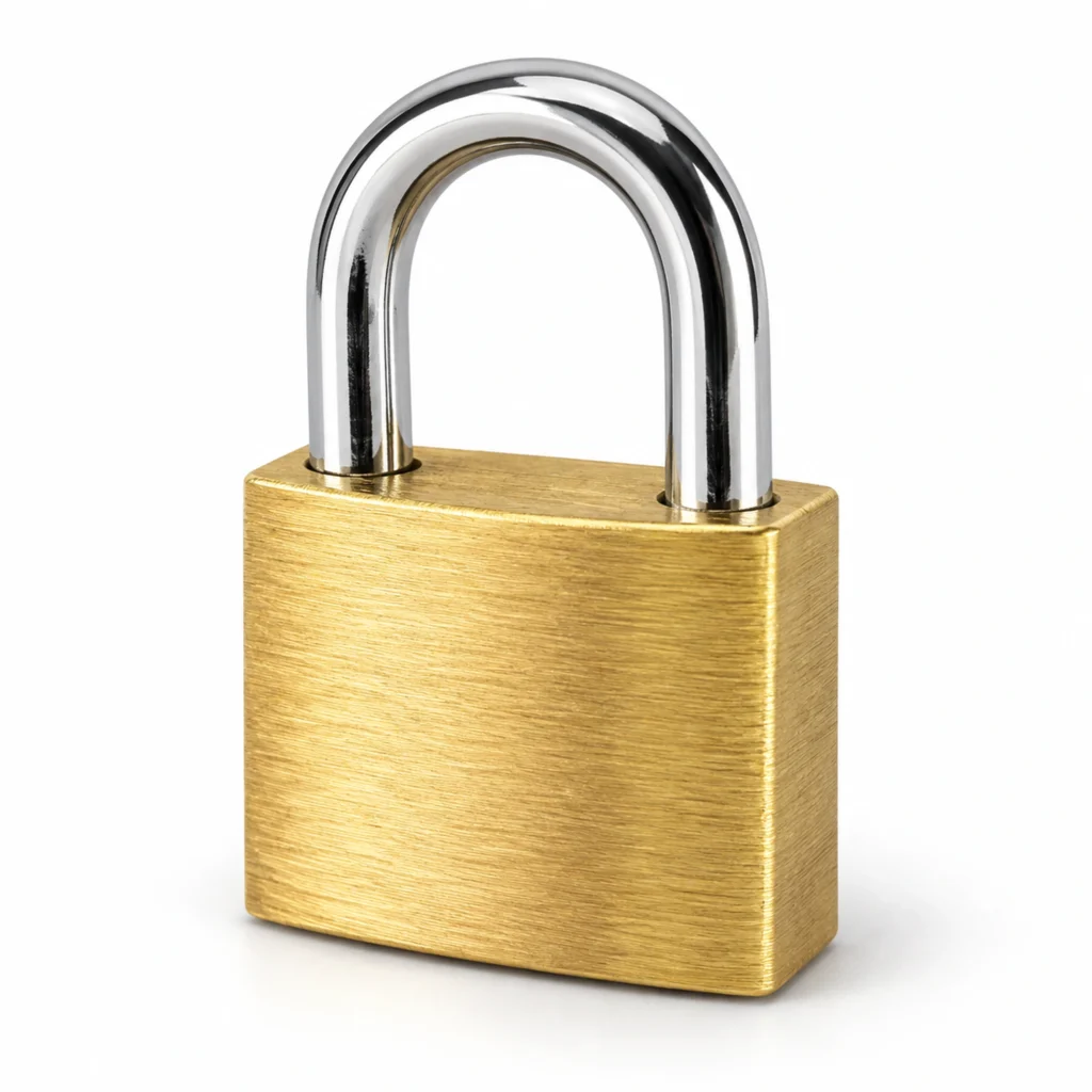 Candado de latón con arco ancho 30 mm – SKU 41011