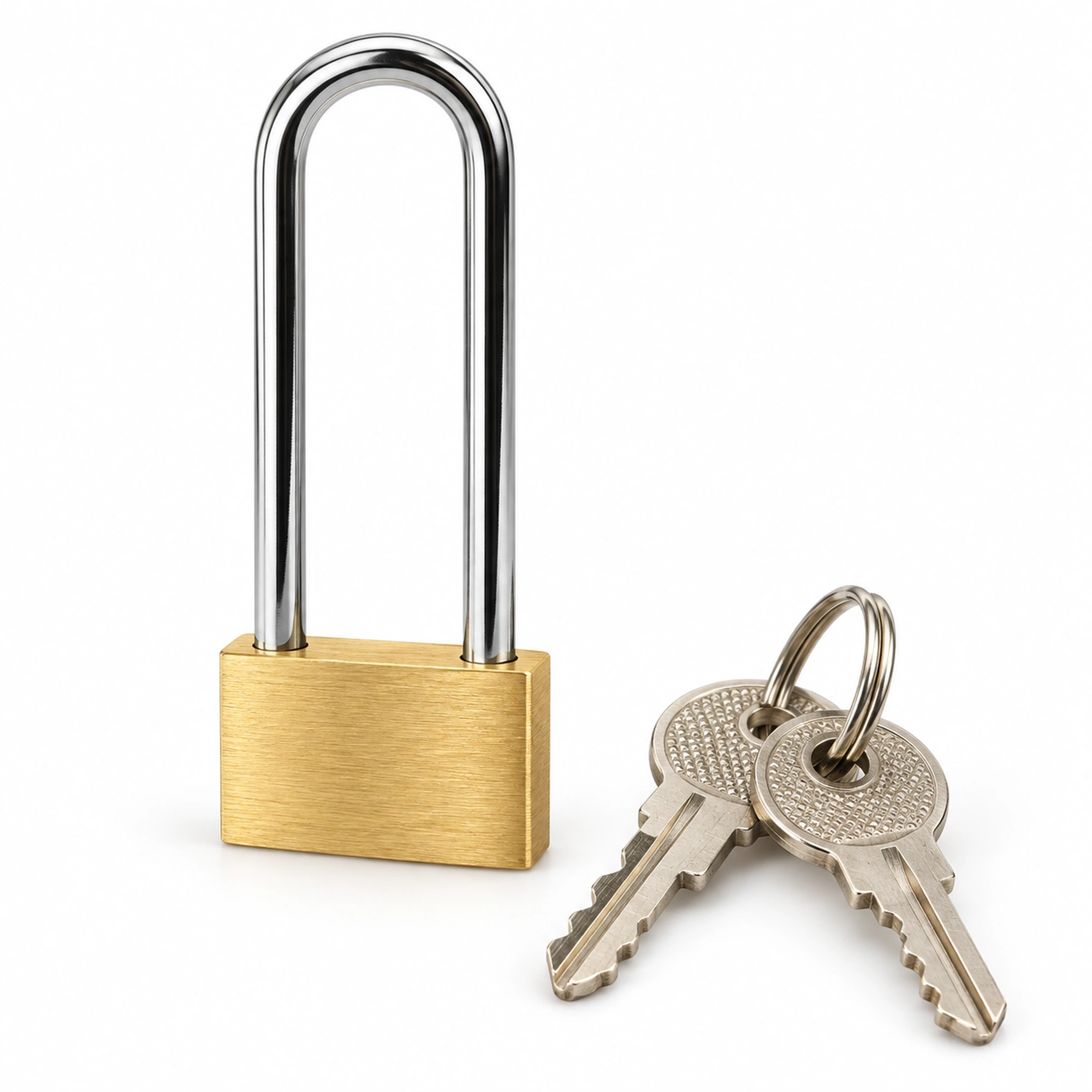 Candado de latón con arco largo 20 mm – SKU 41015