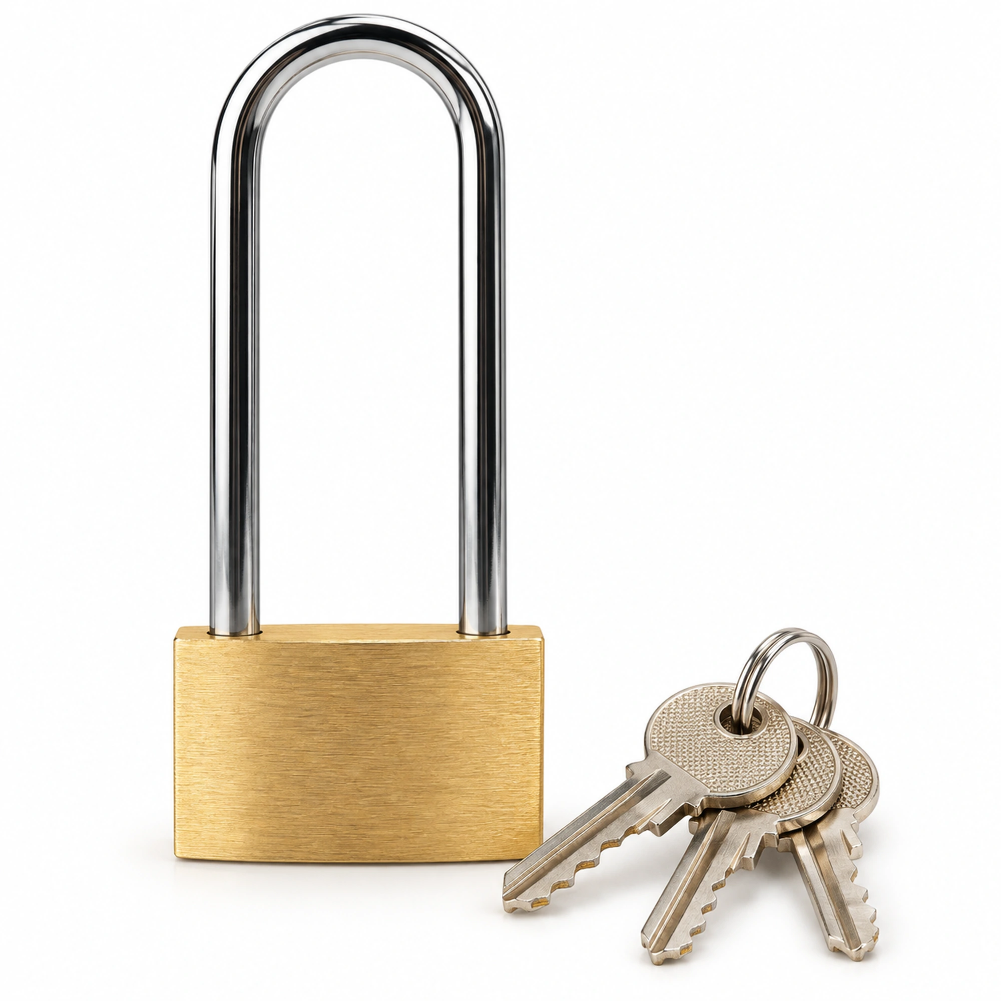 Candado de latón con arco extra largo 50 mm – SKU 41019