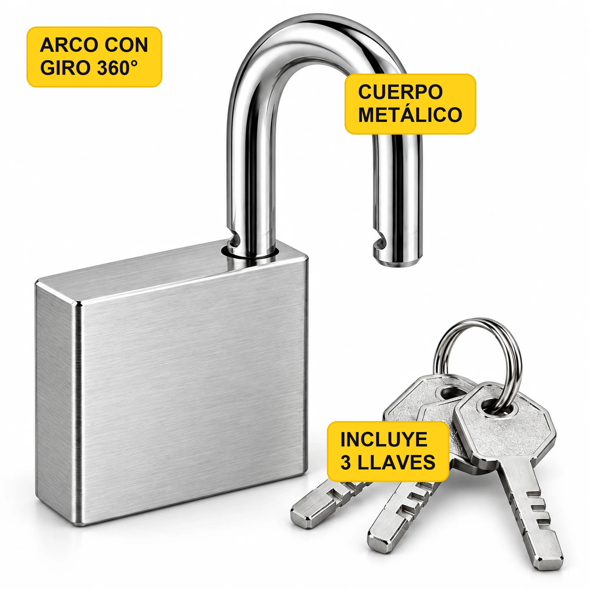 Candado de seguridad metálico 50 mm – SKU 41023 - Imagen 2