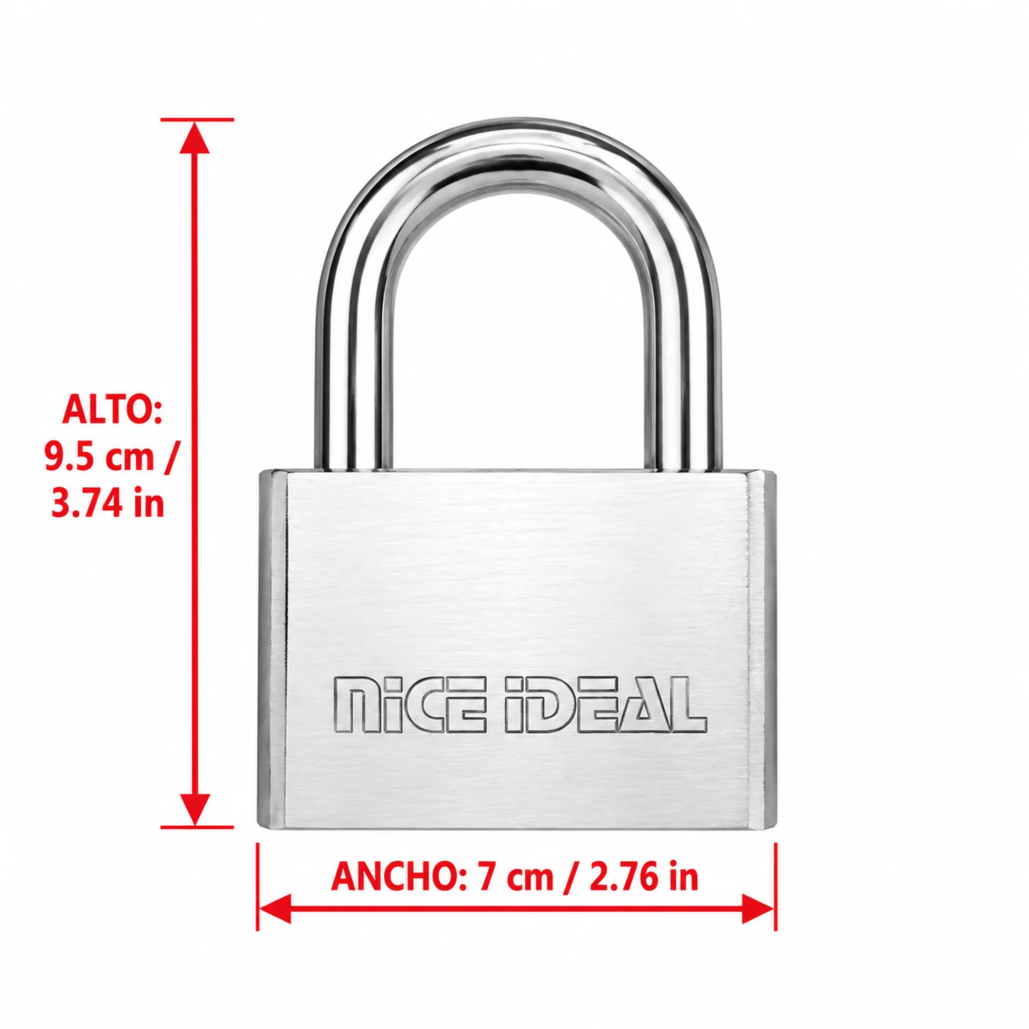 Candado de seguridad metálico 70 mm – SKU 41025 - Imagen 3