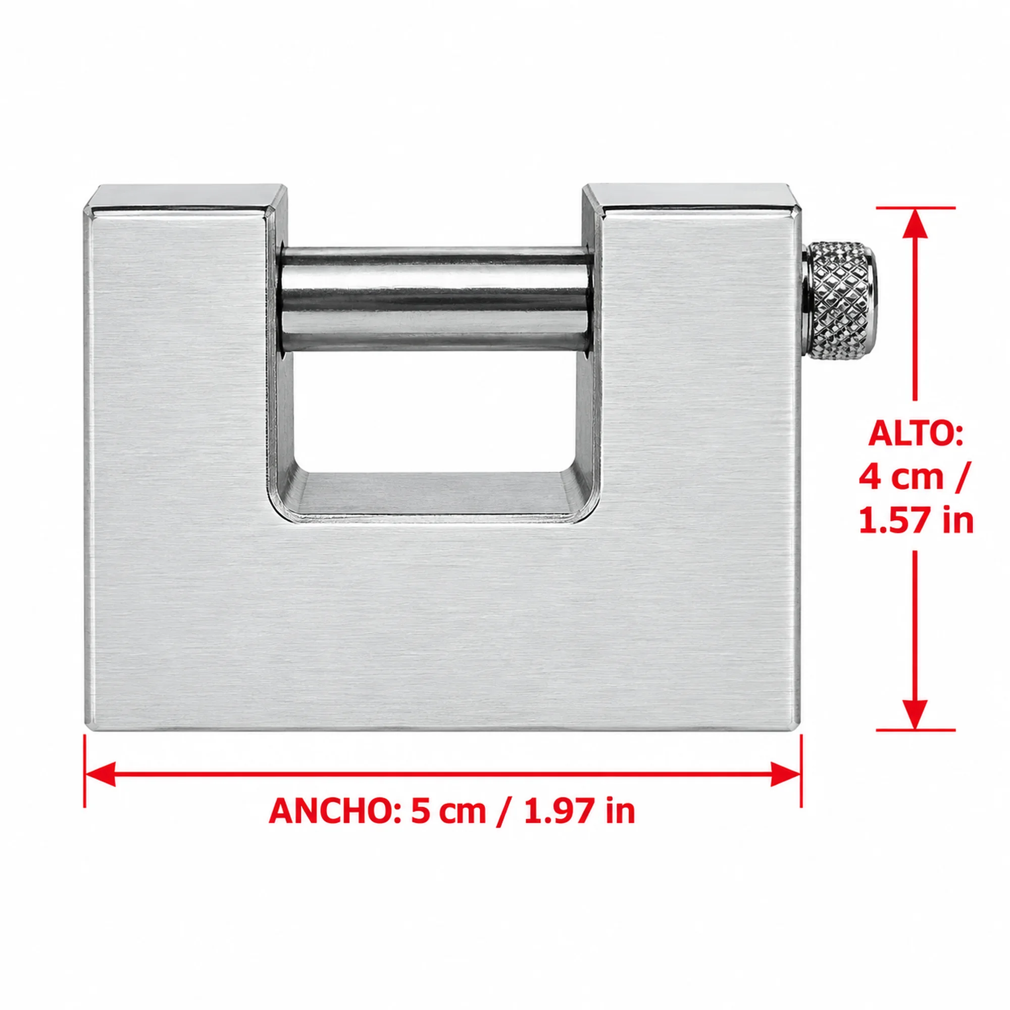 Candado de bloque metálico 50 mm – SKU 41028 - Imagen 3