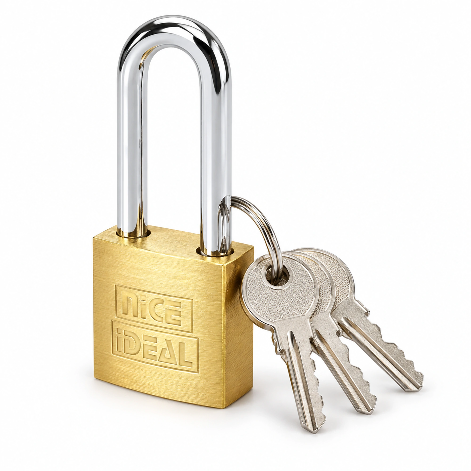 Candado de latón de 20 mm con arco largo – SKU 41039