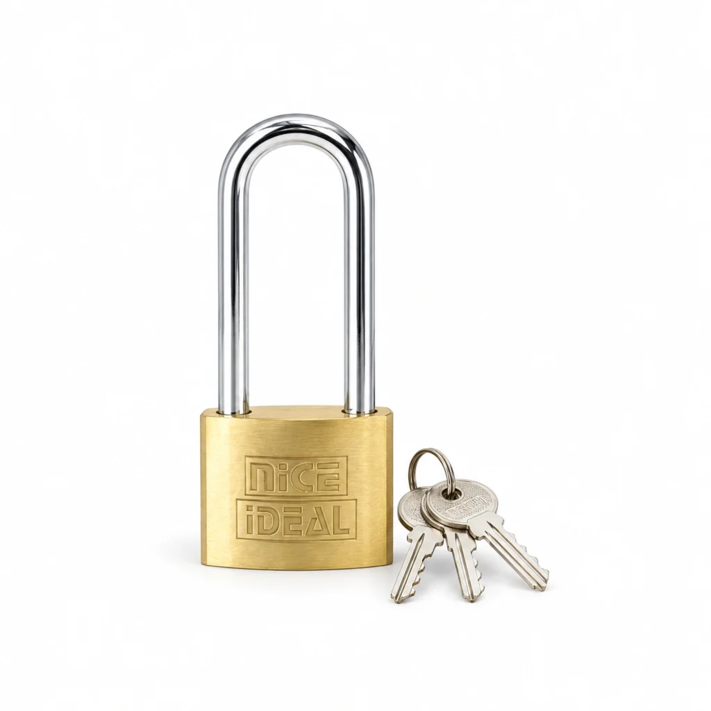Candado de latón de 63 mm con arco extra largo – SKU 41044