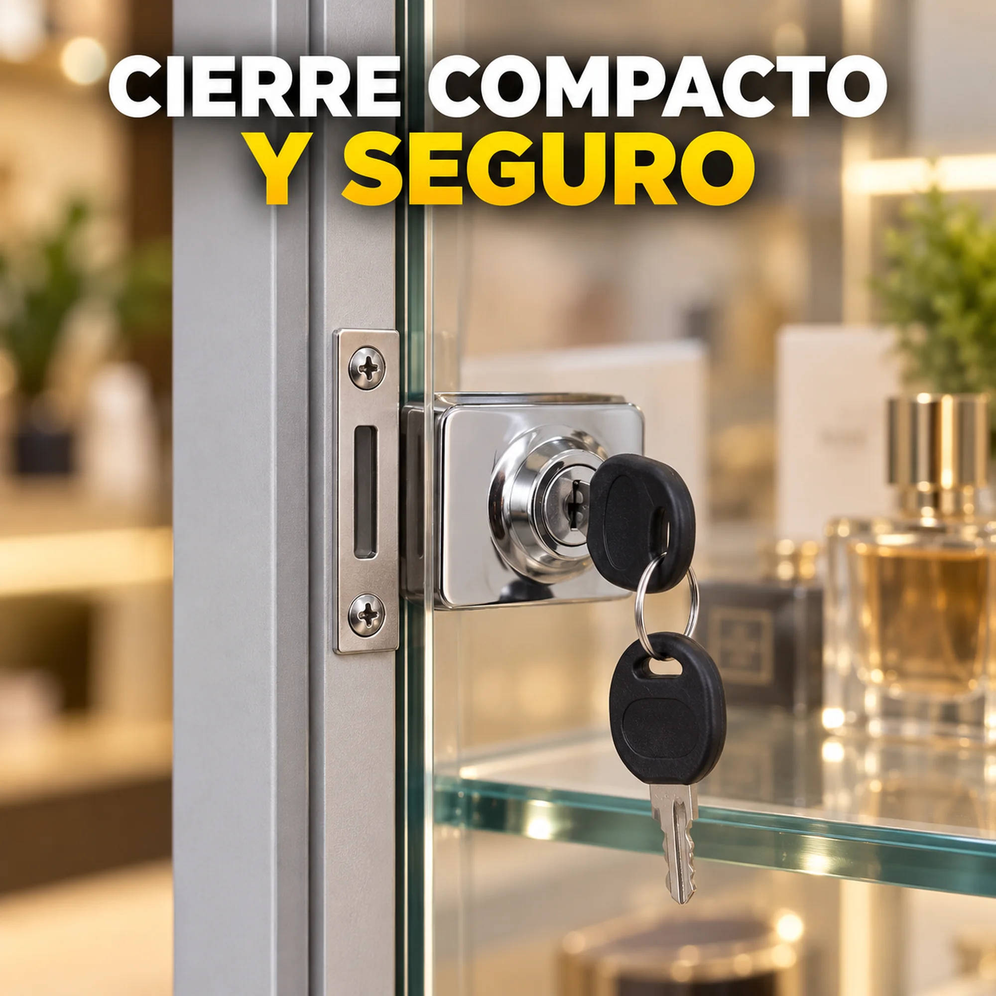 Cerradura compacta para mueble, modelo 409C – SKU 42569 - Imagen 4