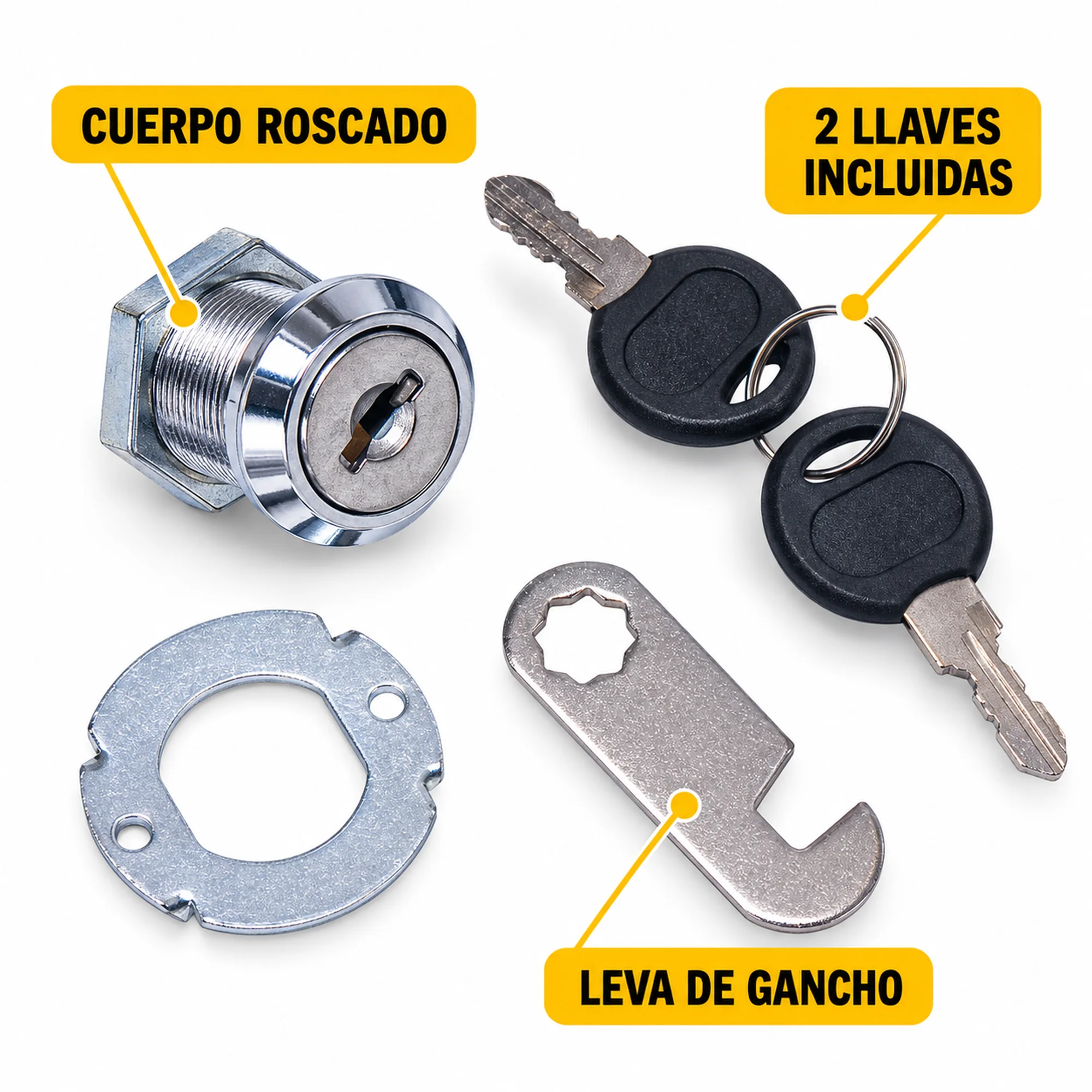 Cerradura de leva para cajón, modelo 103-20 – SKU 42577 - Imagen 2