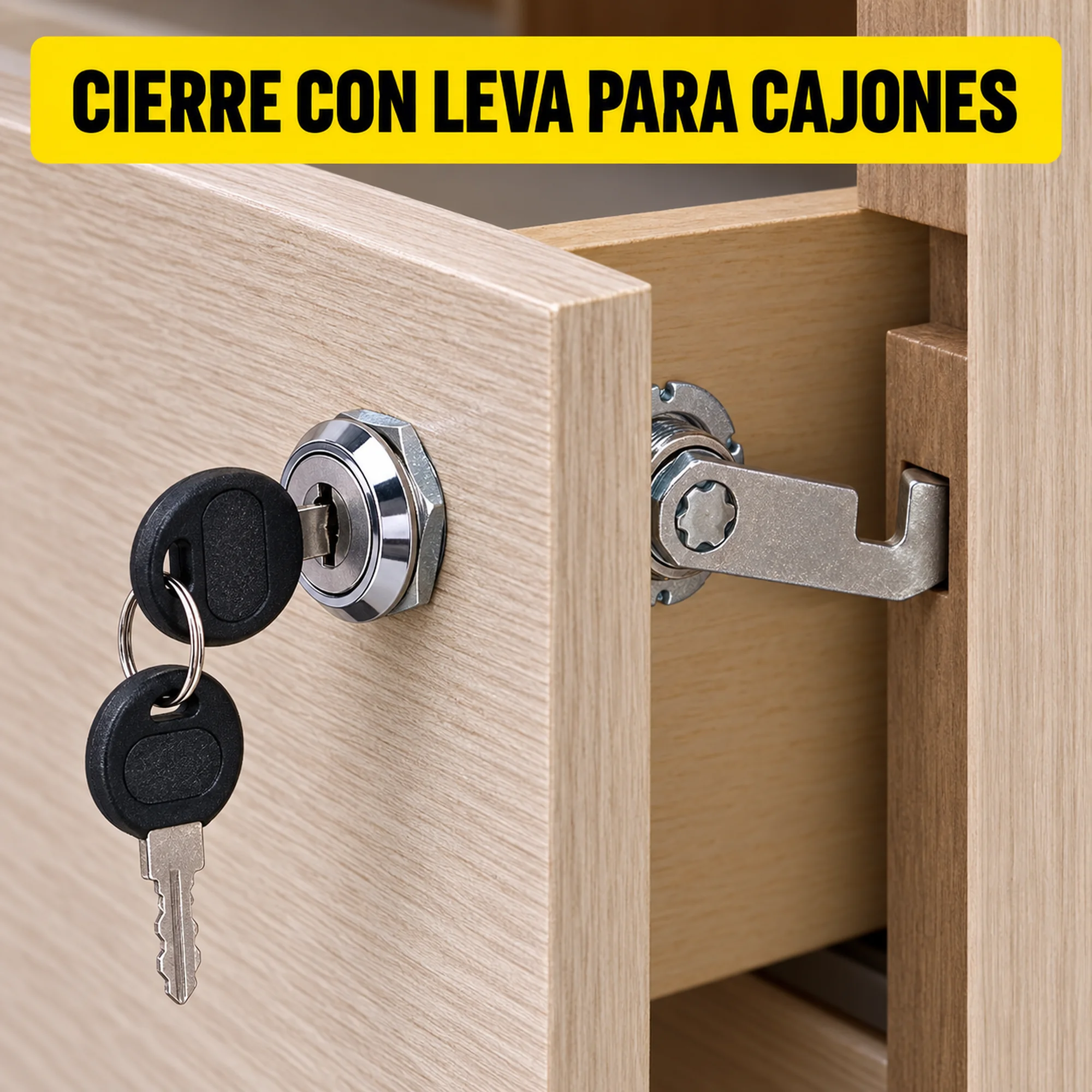 Cerradura de leva para cajón, modelo 103-20 – SKU 42577 - Imagen 4