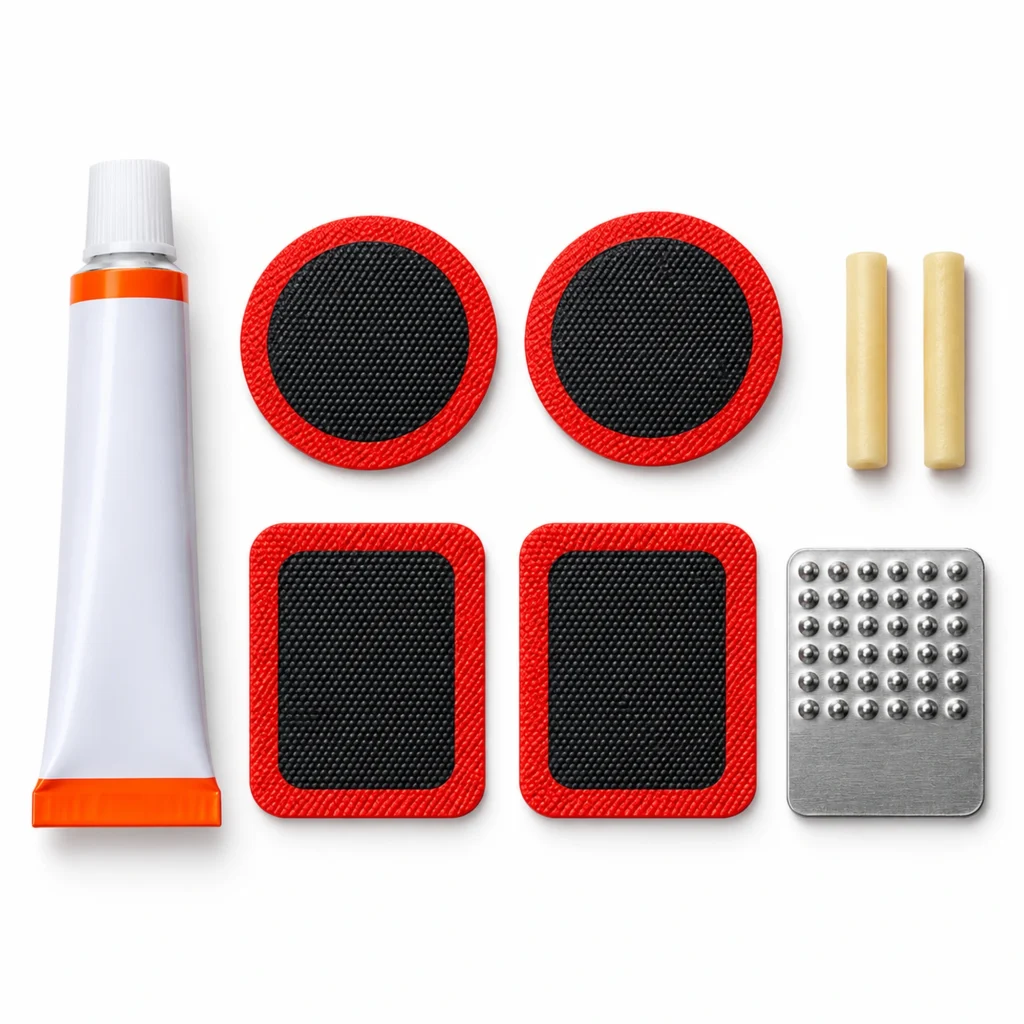 Kit de parches para cámaras de bicicleta y moto – SKU 42583