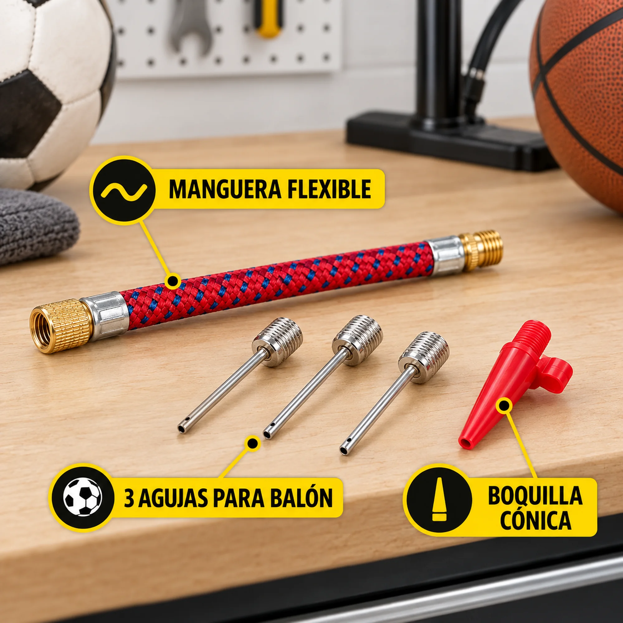 Set de agujas y adaptadores para inflar – SKU 42590 - Imagen 2