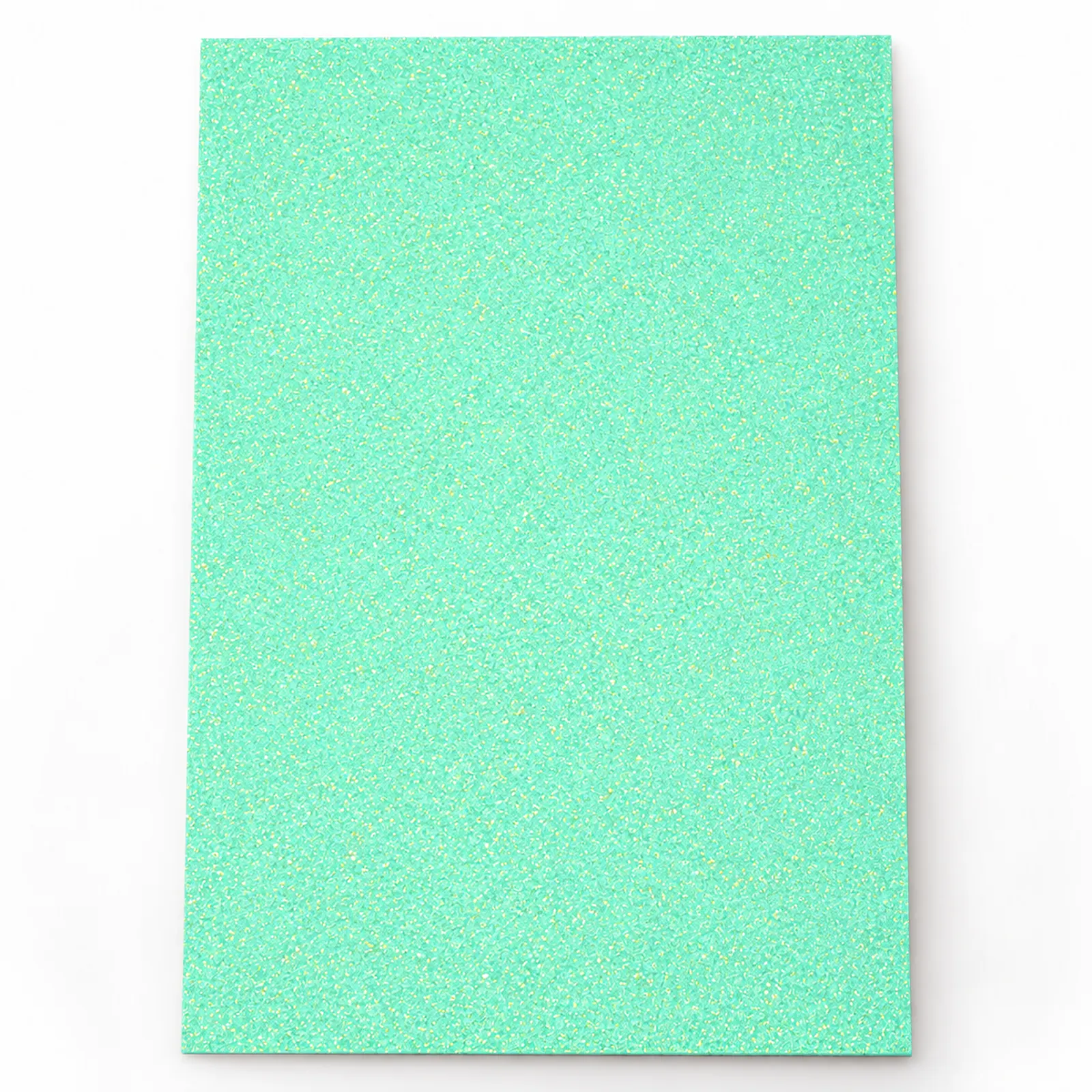 Lámina de Goma EVA celeste aqua con glitter dorado, 40 x 60 cm, 2 mm