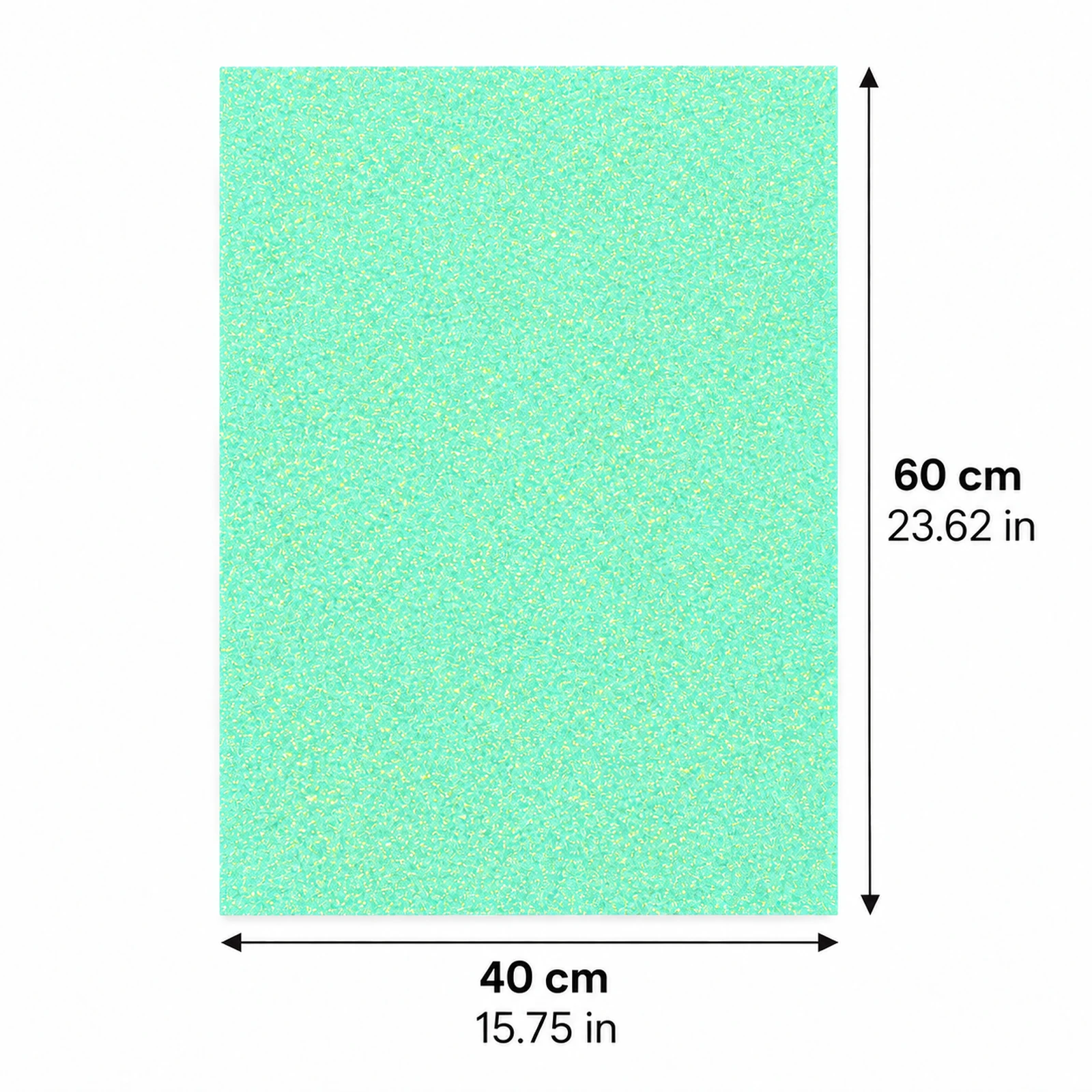 Lámina de Goma EVA celeste aqua con glitter dorado, 40 x 60 cm, 2 mm - Imagen 4