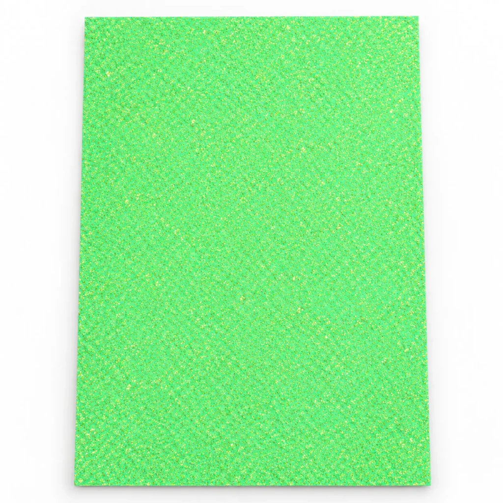 Lámina de Goma EVA verde menta con glitter dorado, 40 x 60 cm, 2 mm