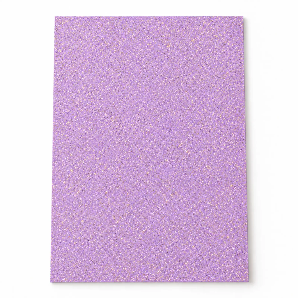 Lámina de Goma EVA lavanda con glitter dorado, 40 x 60 cm, 2 mm