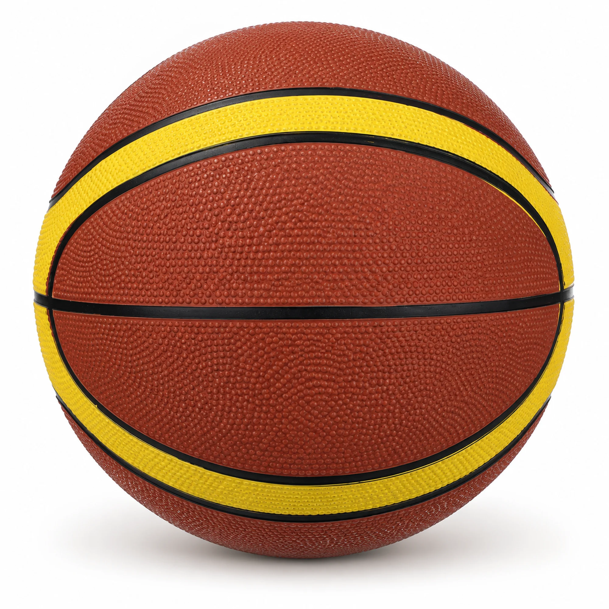 Balón de Básquetbol Café y Amarillo N.º 7, 22 cm