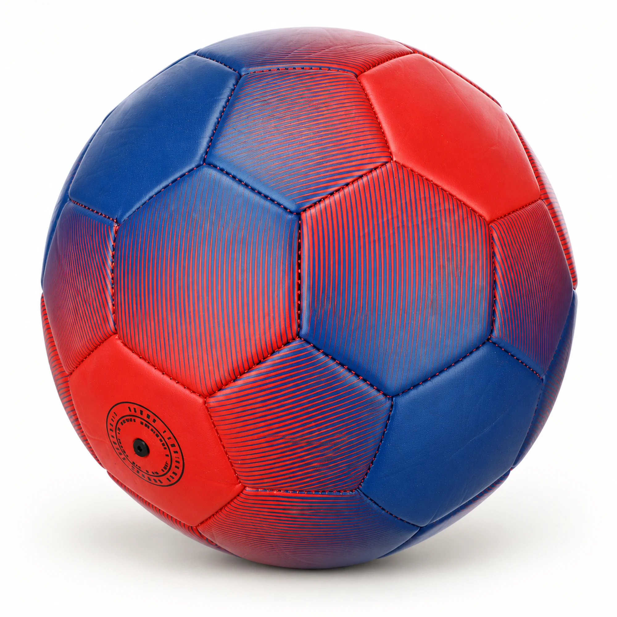 Balón de Fútbol Rojo y Azul N.º 5, 20 cm