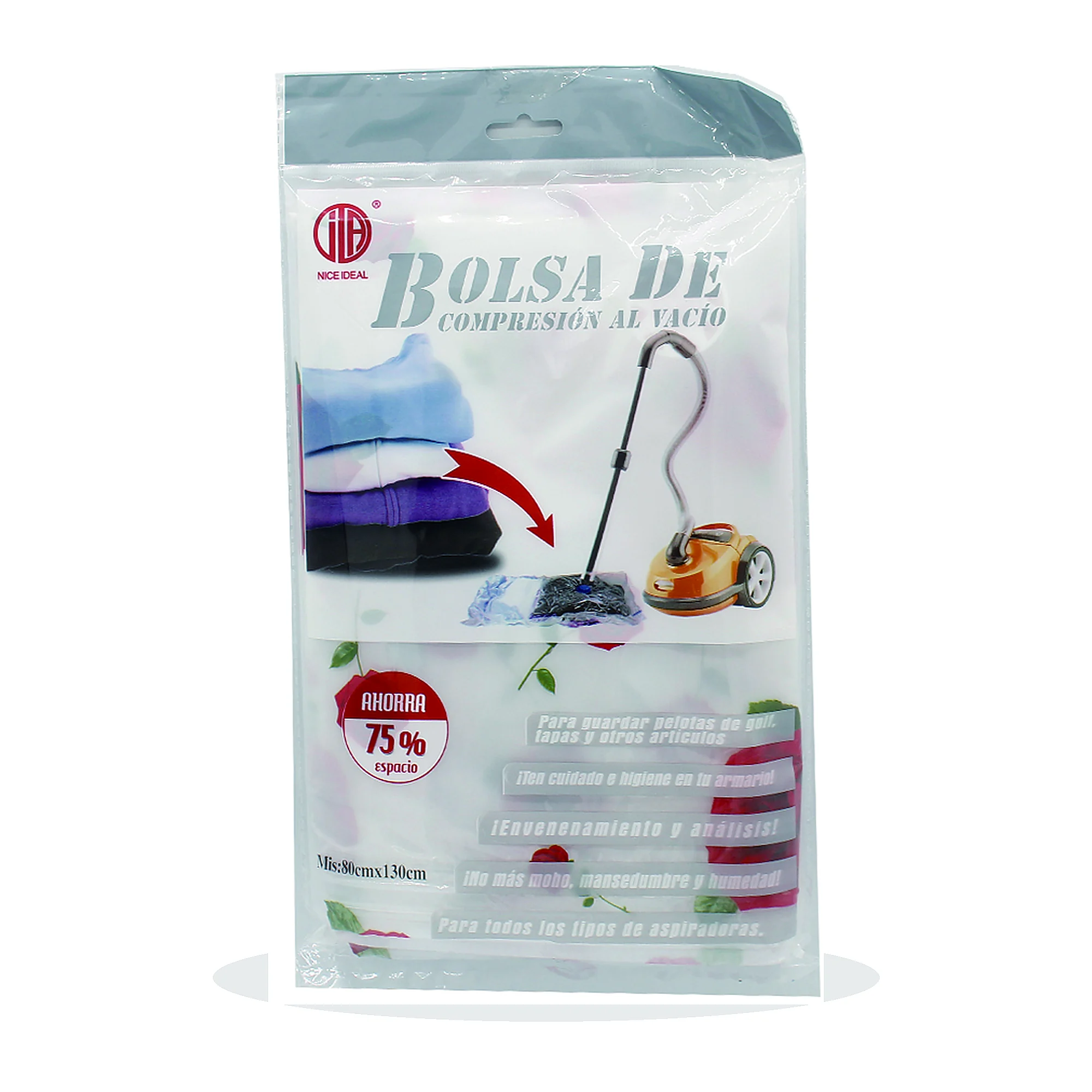 Bolsa de Compresión al Vacío Jumbo Estampada, 80 × 130 cm, 1 Unidad