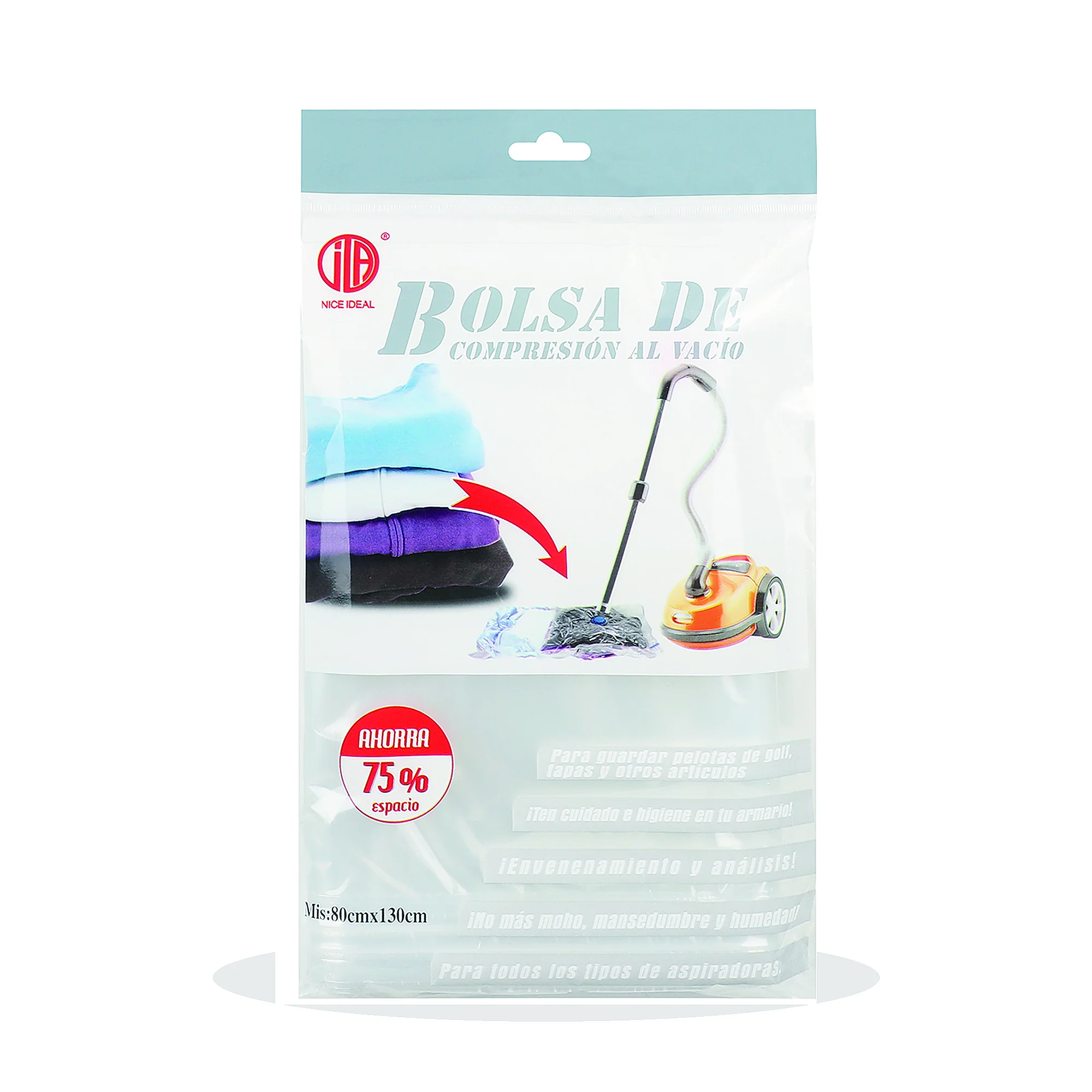 Bolsa de Compresión al Vacío Jumbo para Plumones, 80 × 130 cm, 1 Unidad