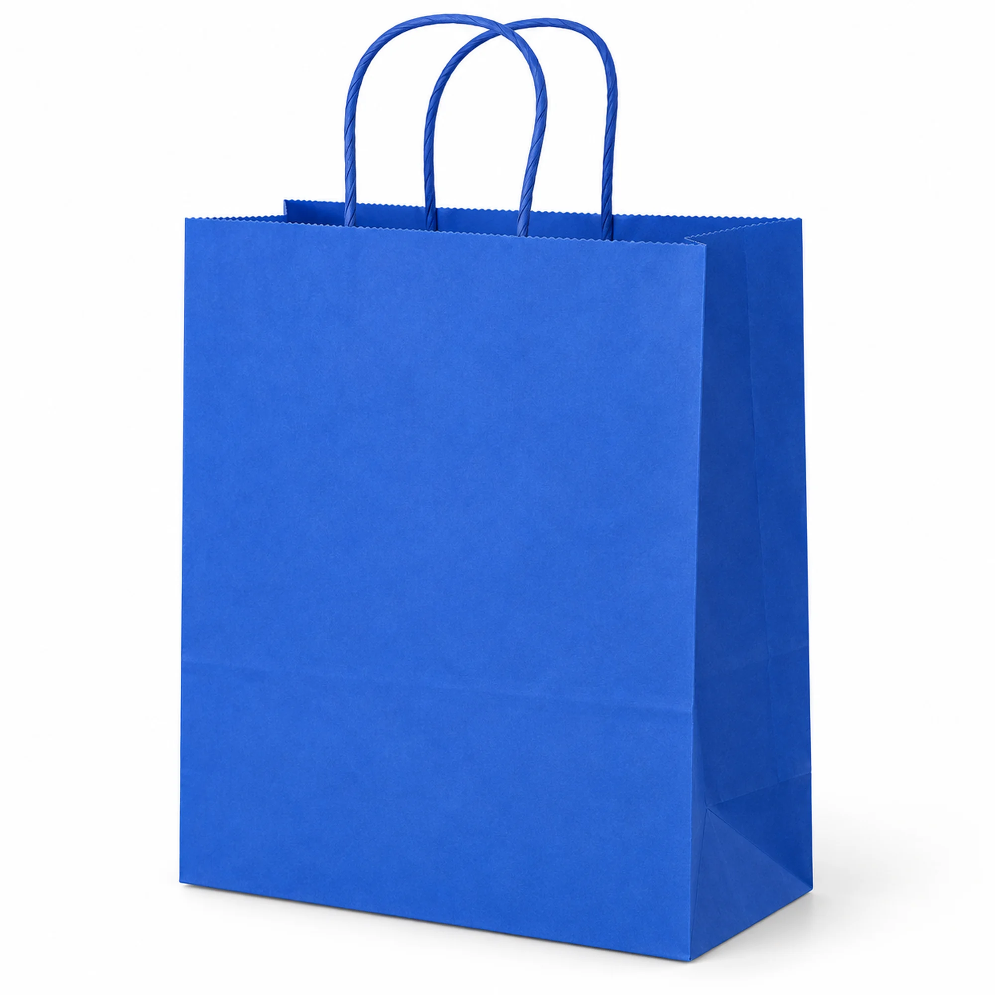 Bolsa de Regalo de Papel Liso con Asas Trenzadas, 26 × 32 × 12 cm, Colores Surtidos