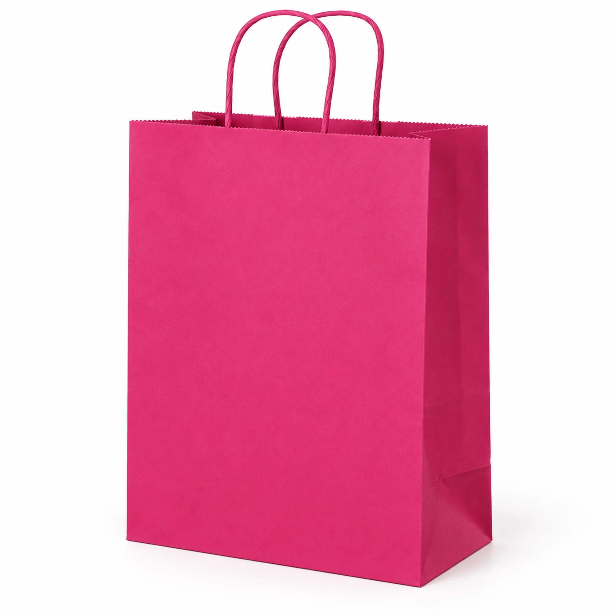 Bolsa de Regalo de Papel Liso con Asas Trenzadas, 31 × 42 × 11,5 cm, Colores Surtidos