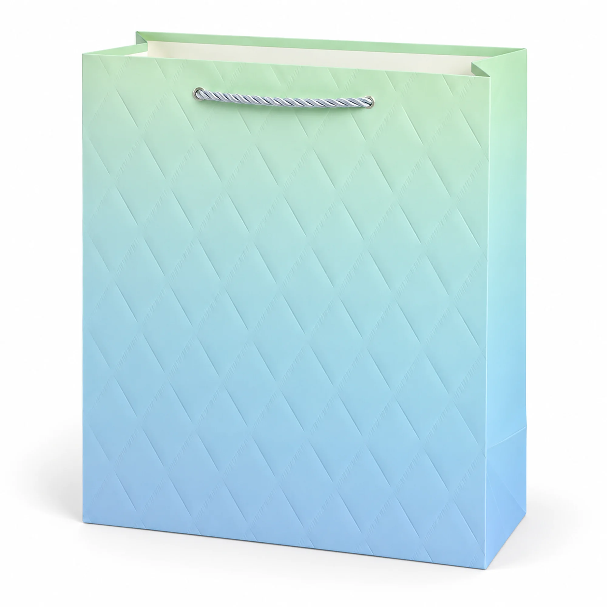 Bolsa de Regalo de Papel Texturizado con Asa de Cordón, 26 × 32 × 10 cm, Colores Surtidos