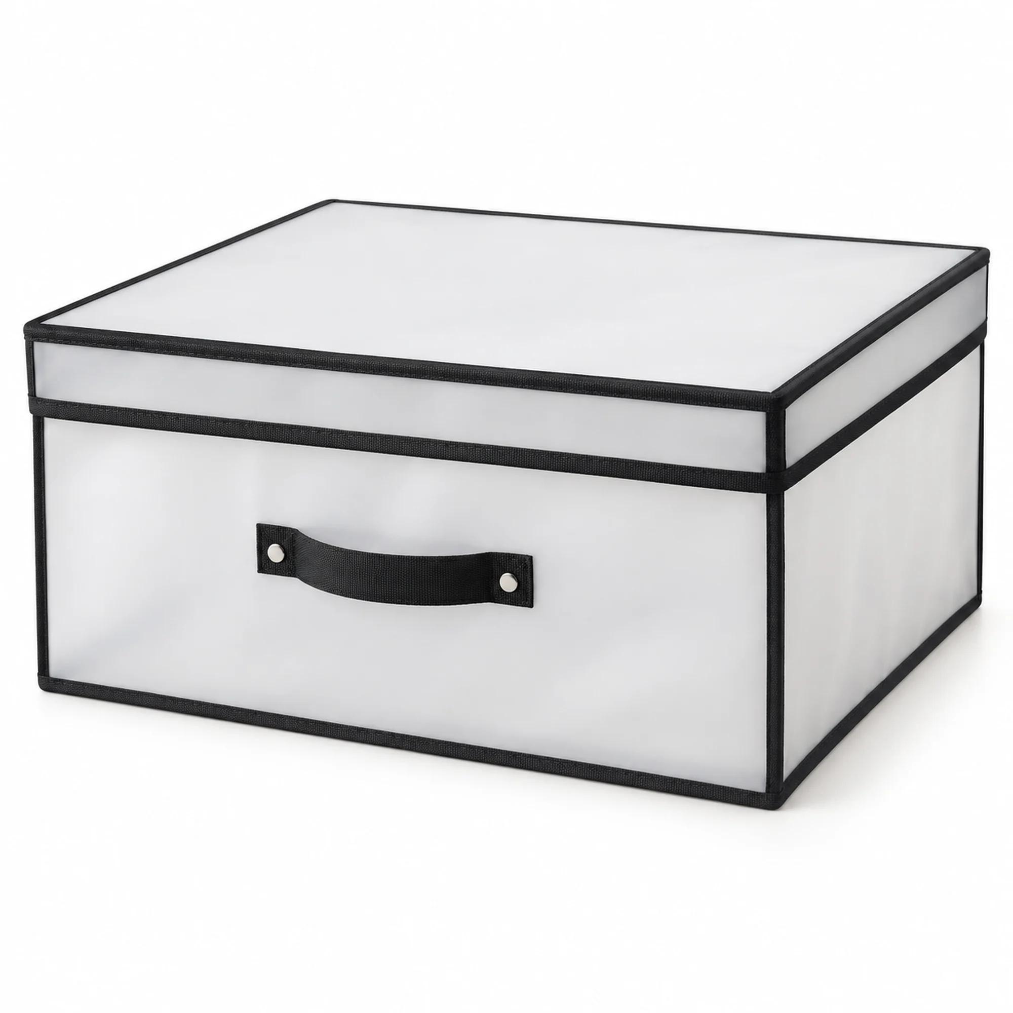 Caja organizadora grande con tapa de PEVA y PP, 50 × 40 × 25 cm, 1 Unidad