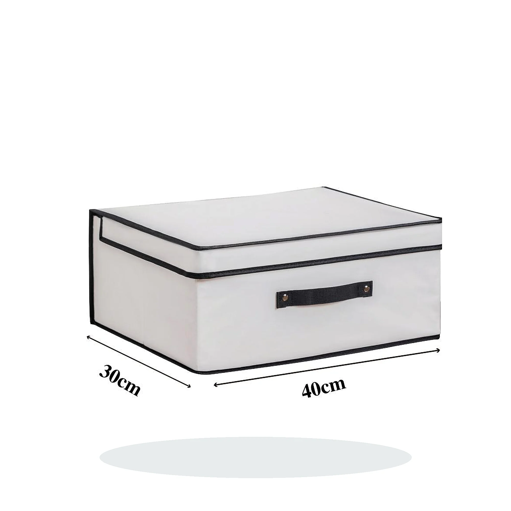 Caja organizadora mediana con tapa de PEVA y PP, 40 × 30 × 25 cm, 1 Unidad
