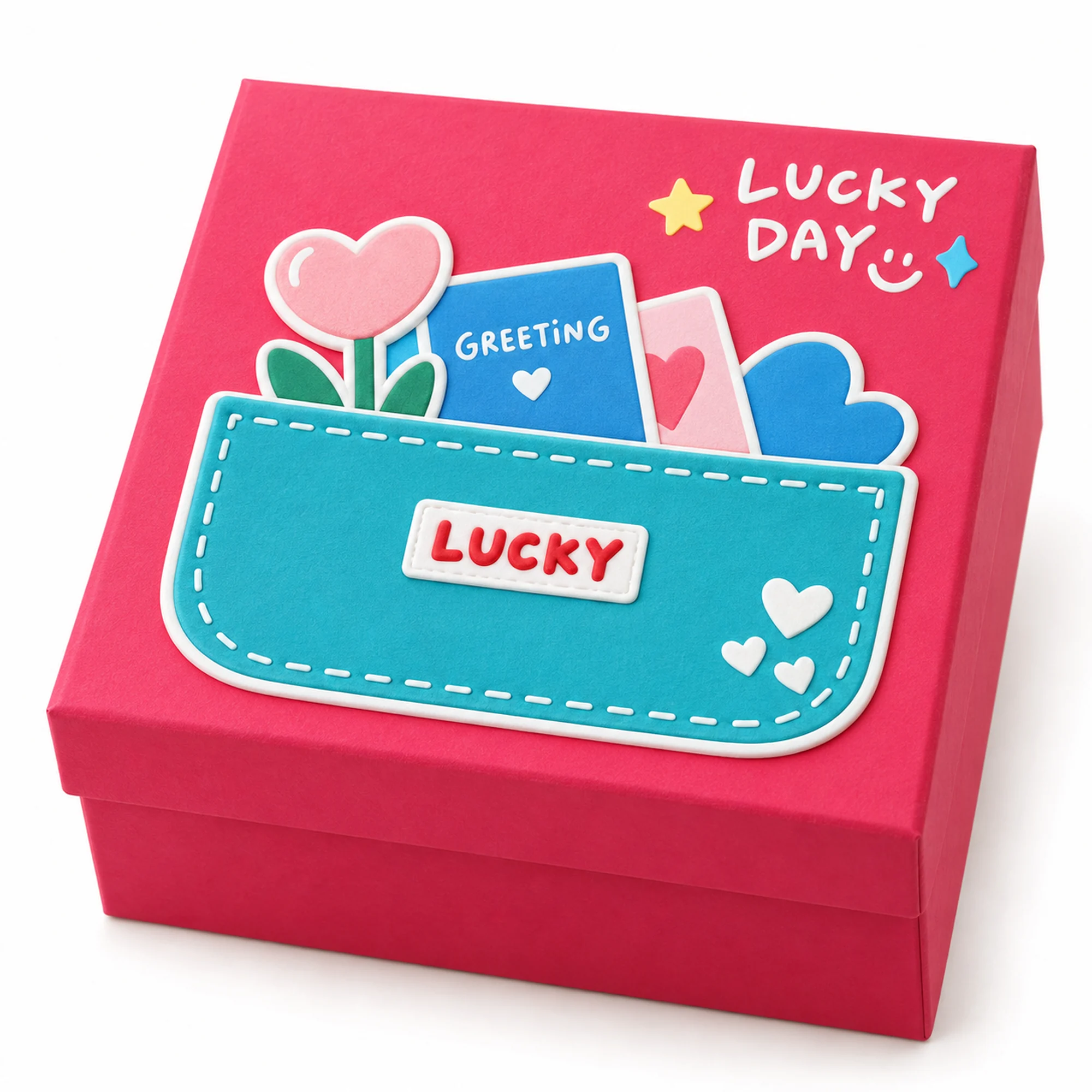 Caja de Regalo Caja Compacta Lucky, 12 × 12 × 6 cm