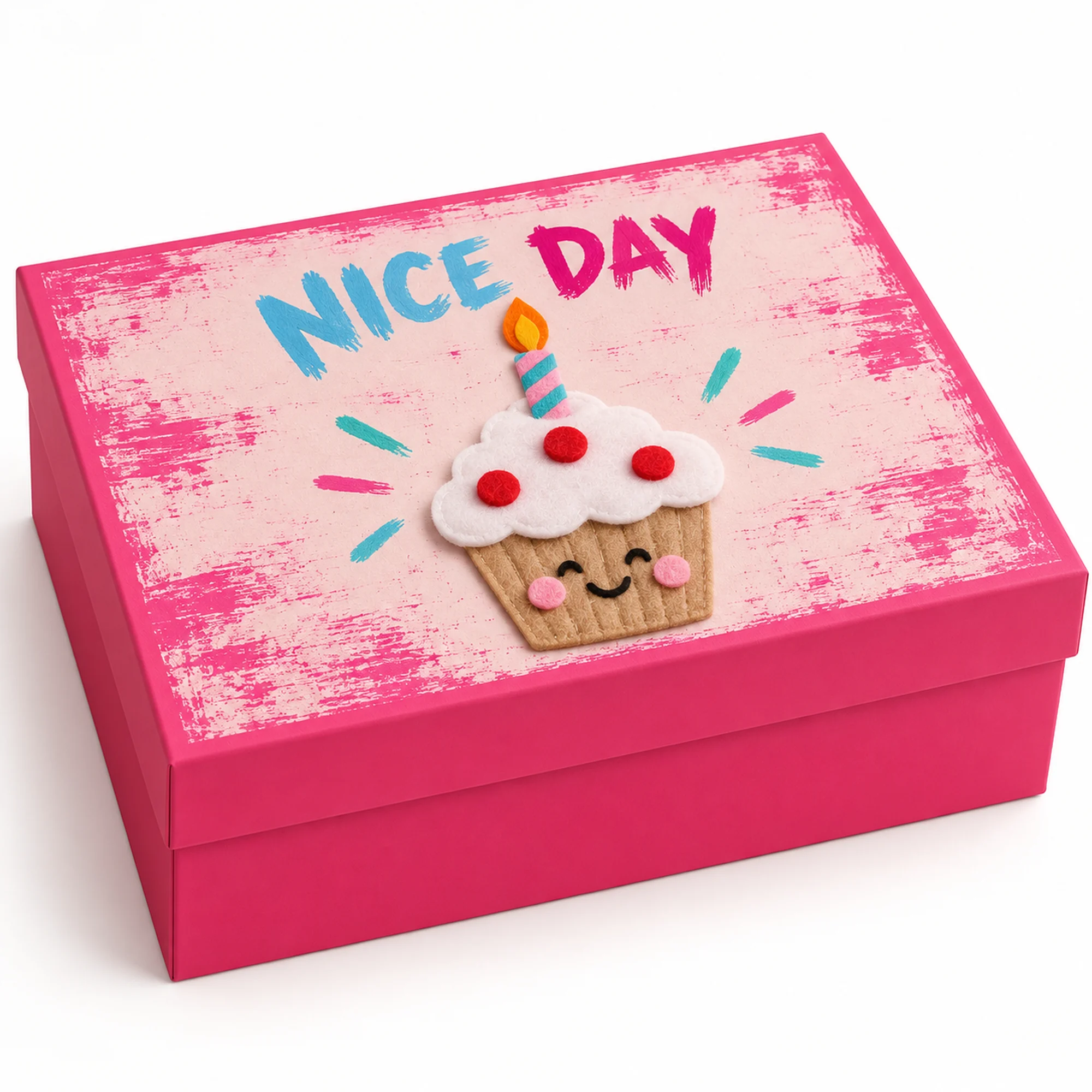 Caja de Regalo Caja Grande Con Cupcake, 36,5 × 26 × 10,5 cm