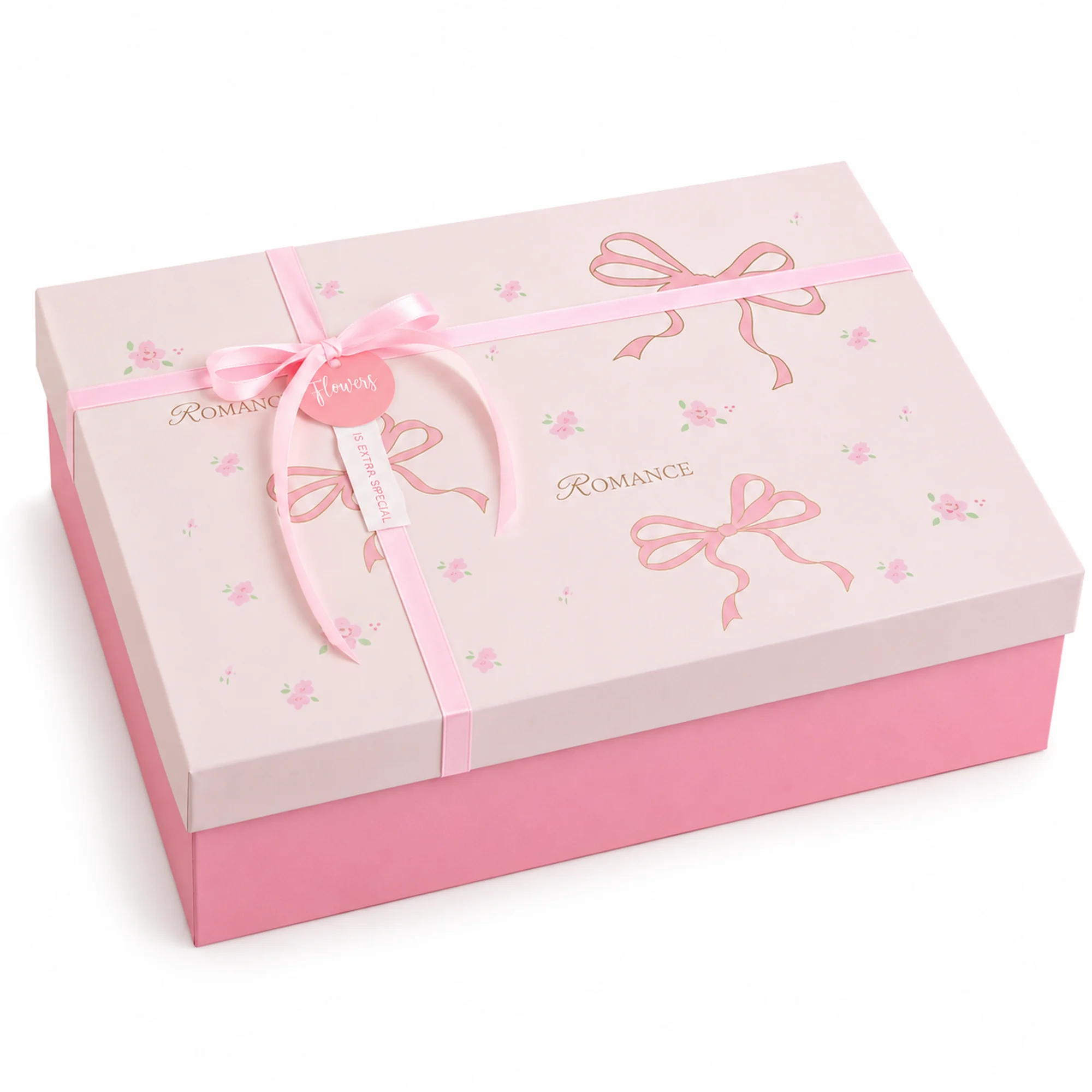 Caja de Regalo Rígida con Tapa y Cinta, 36,5 × 26 × 10,5 cm