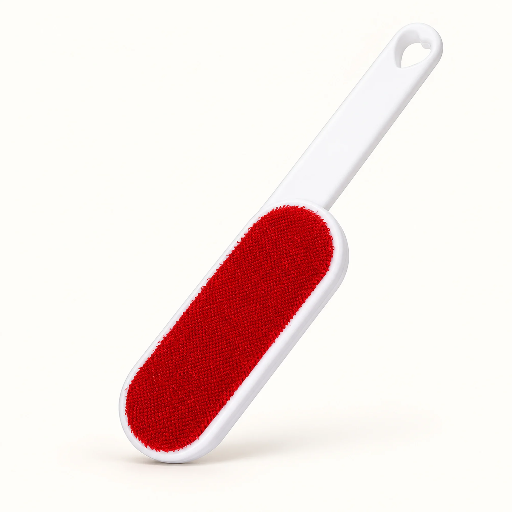 Cepillo Quitapelusas Electrostático, 24,5 cm, Blanco Con Almohadilla Roja