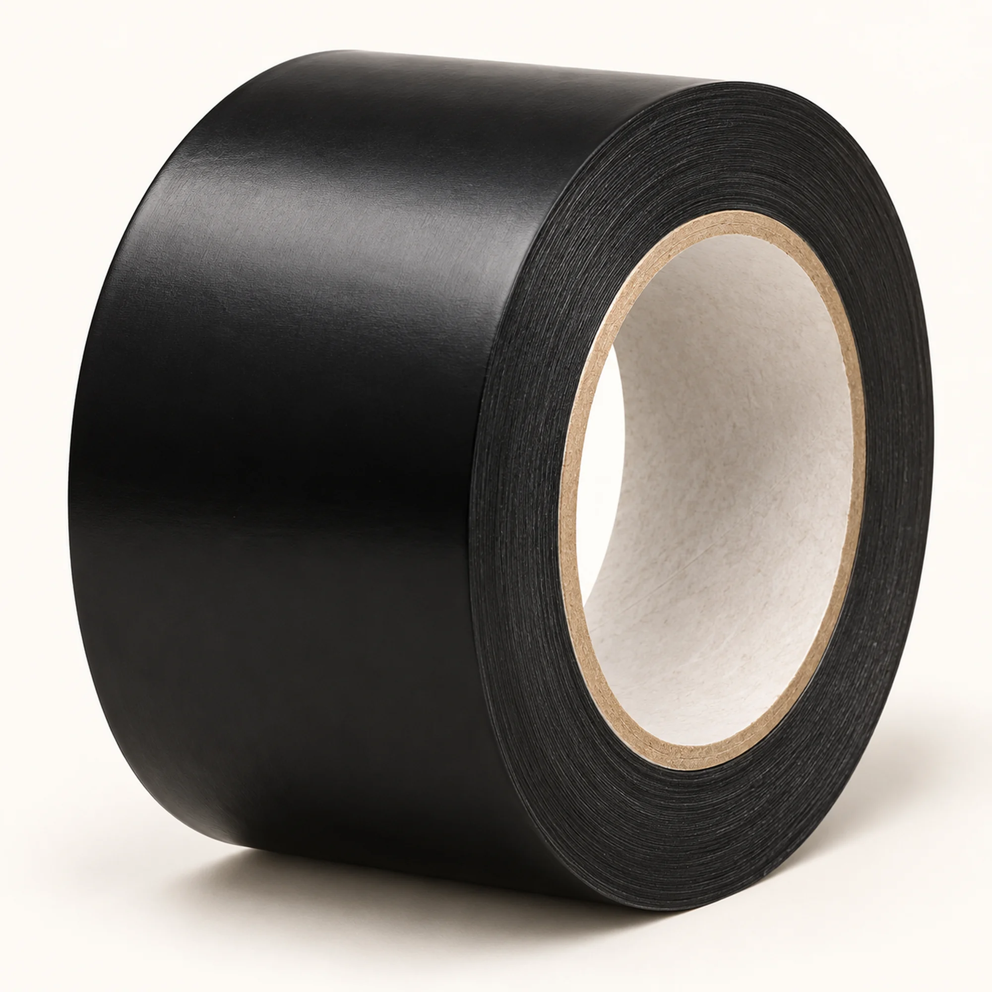 Cinta Adhesiva de PVC Negra Ancha, 48 mm × 20 m