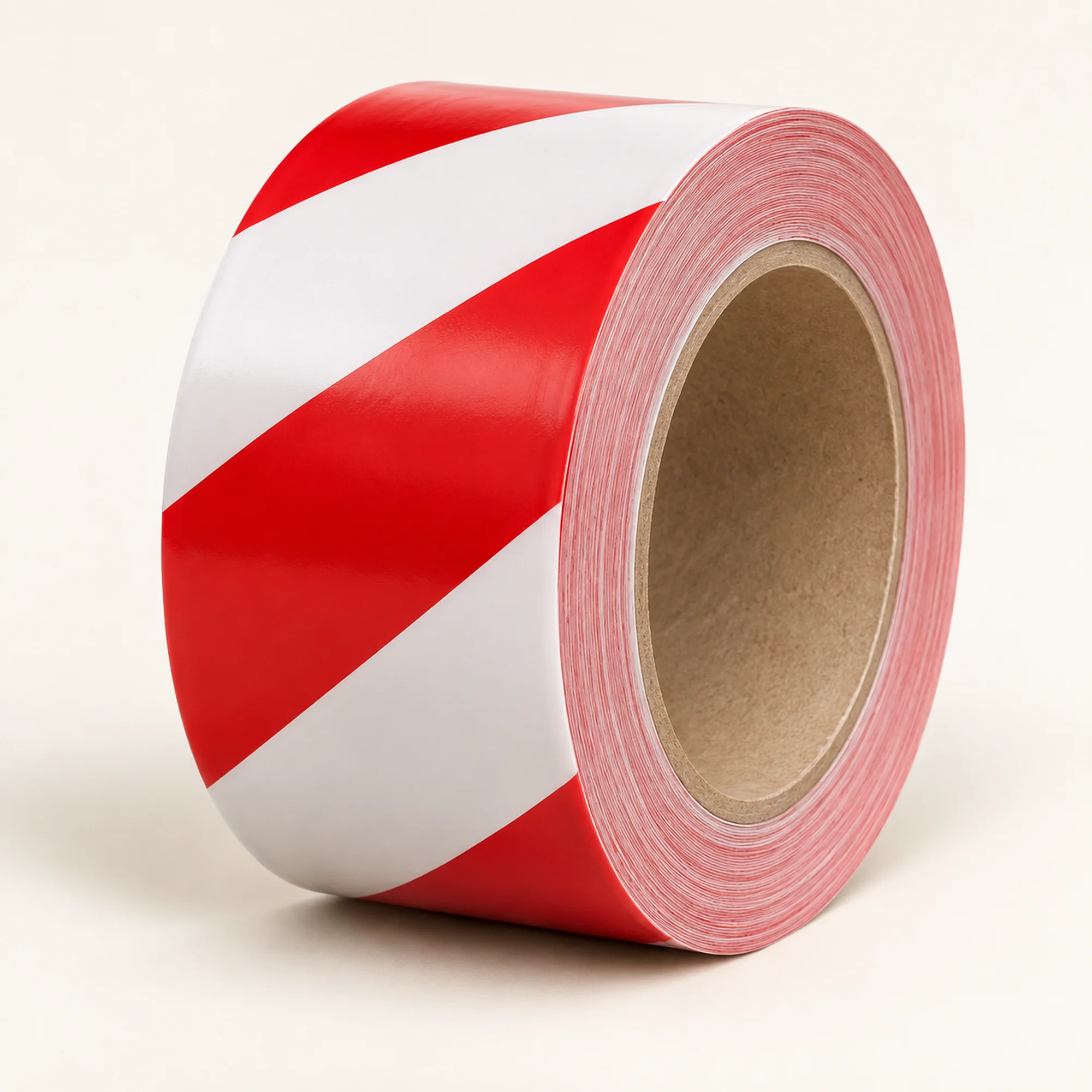 Cinta de Advertencia Roja y Blanca, 48 mm × 20 m