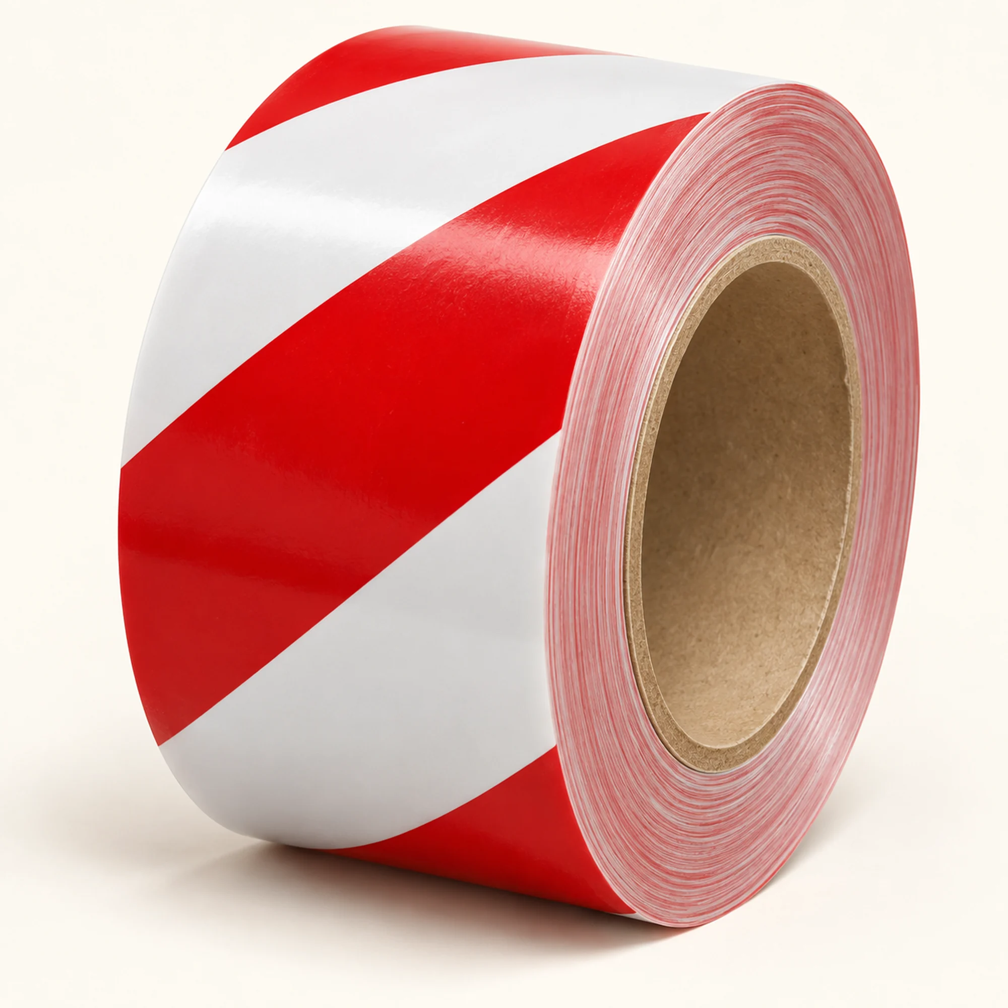 Cinta de Advertencia Roja y Blanca, 48 mm × 50 m