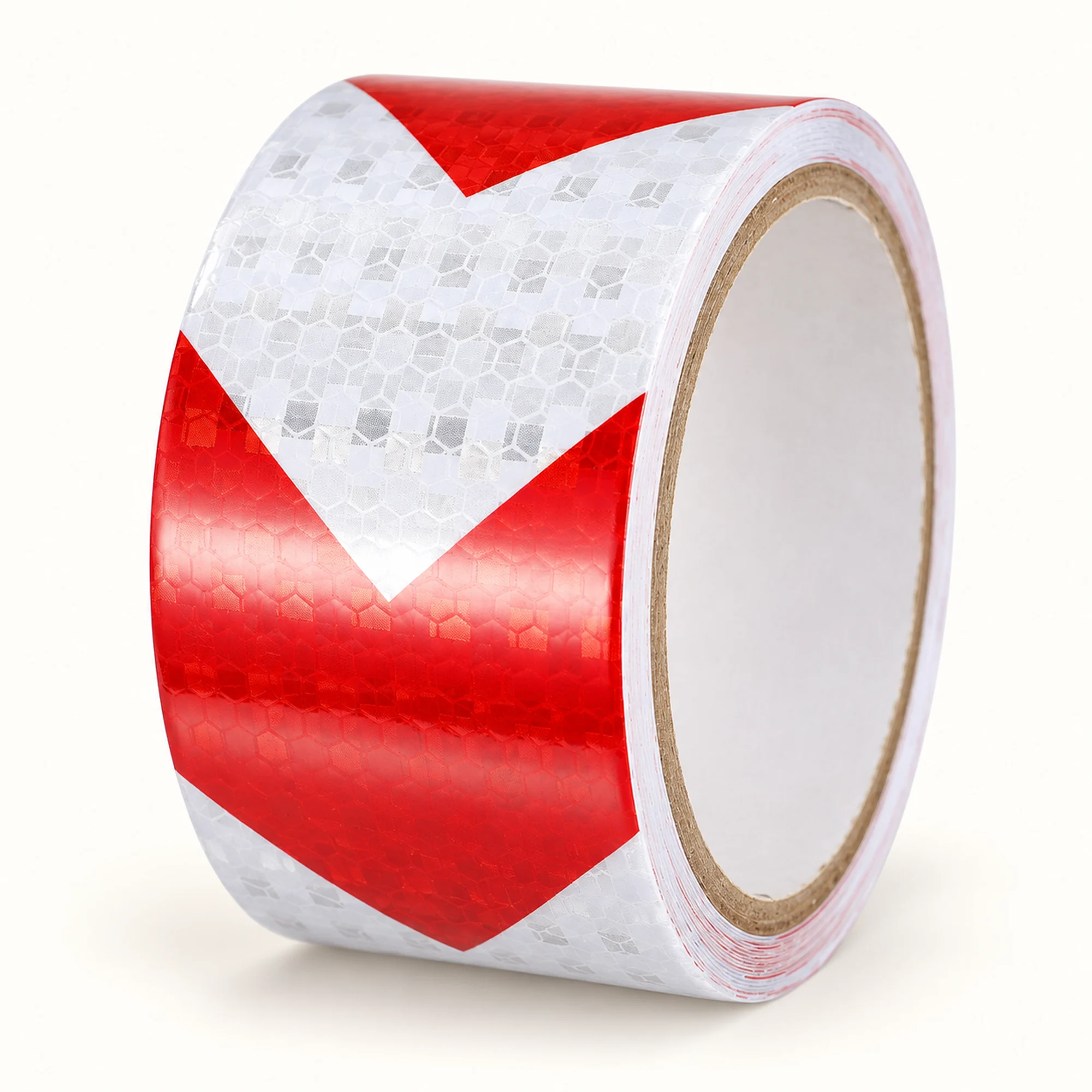 Cinta de Advertencia Roja y Blanca, 50 mm × 5 m