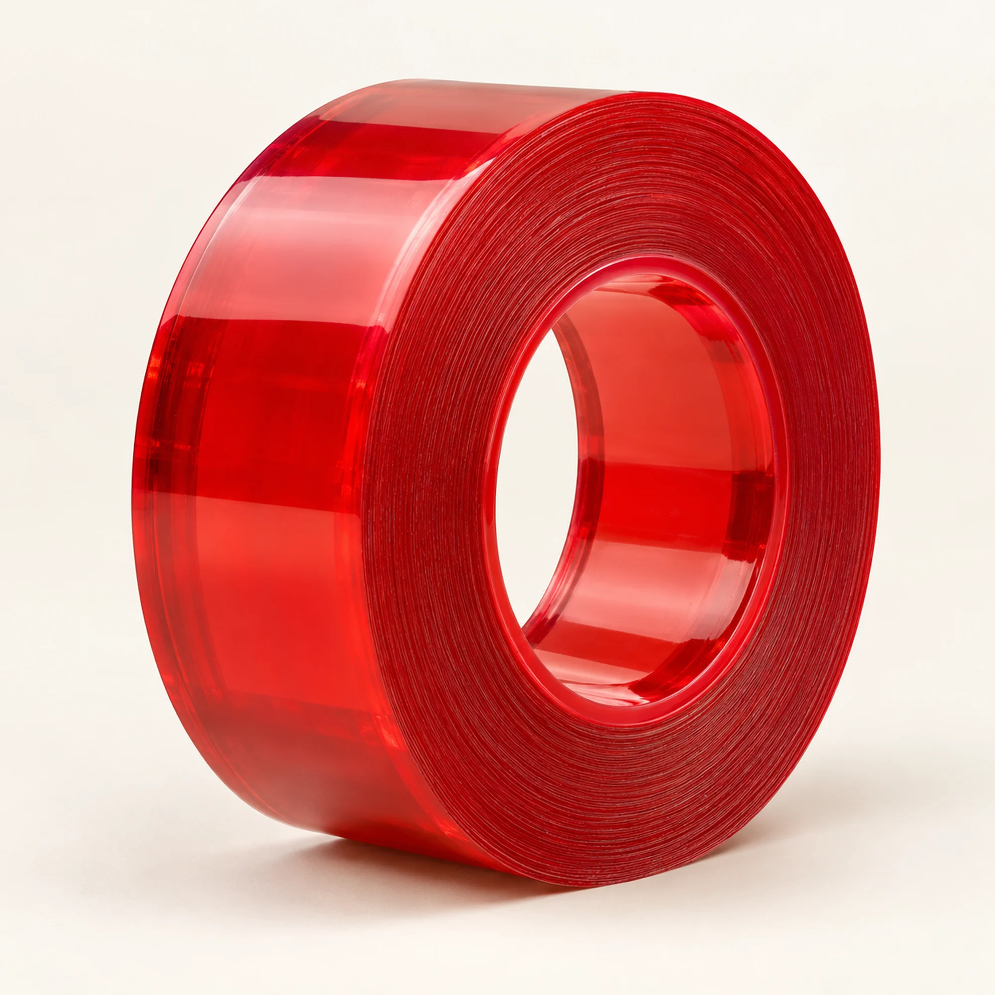 Cinta Doble Contacto de Gel Acrílico Roja, 25 mm × 2 m