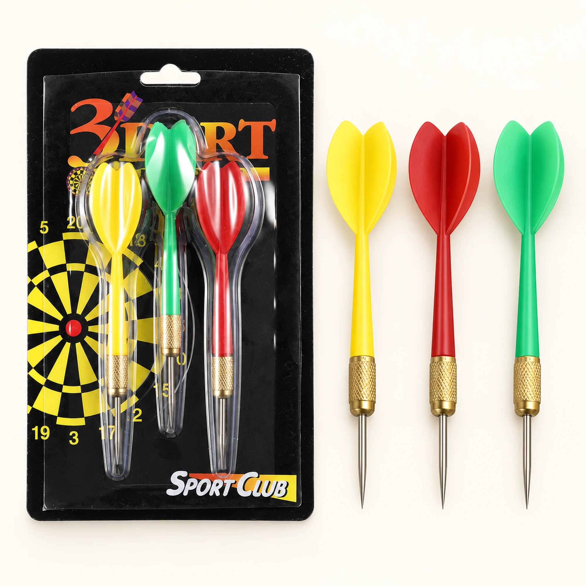 Set de 3 Dardos con Punta Metálica, 11,5 cm