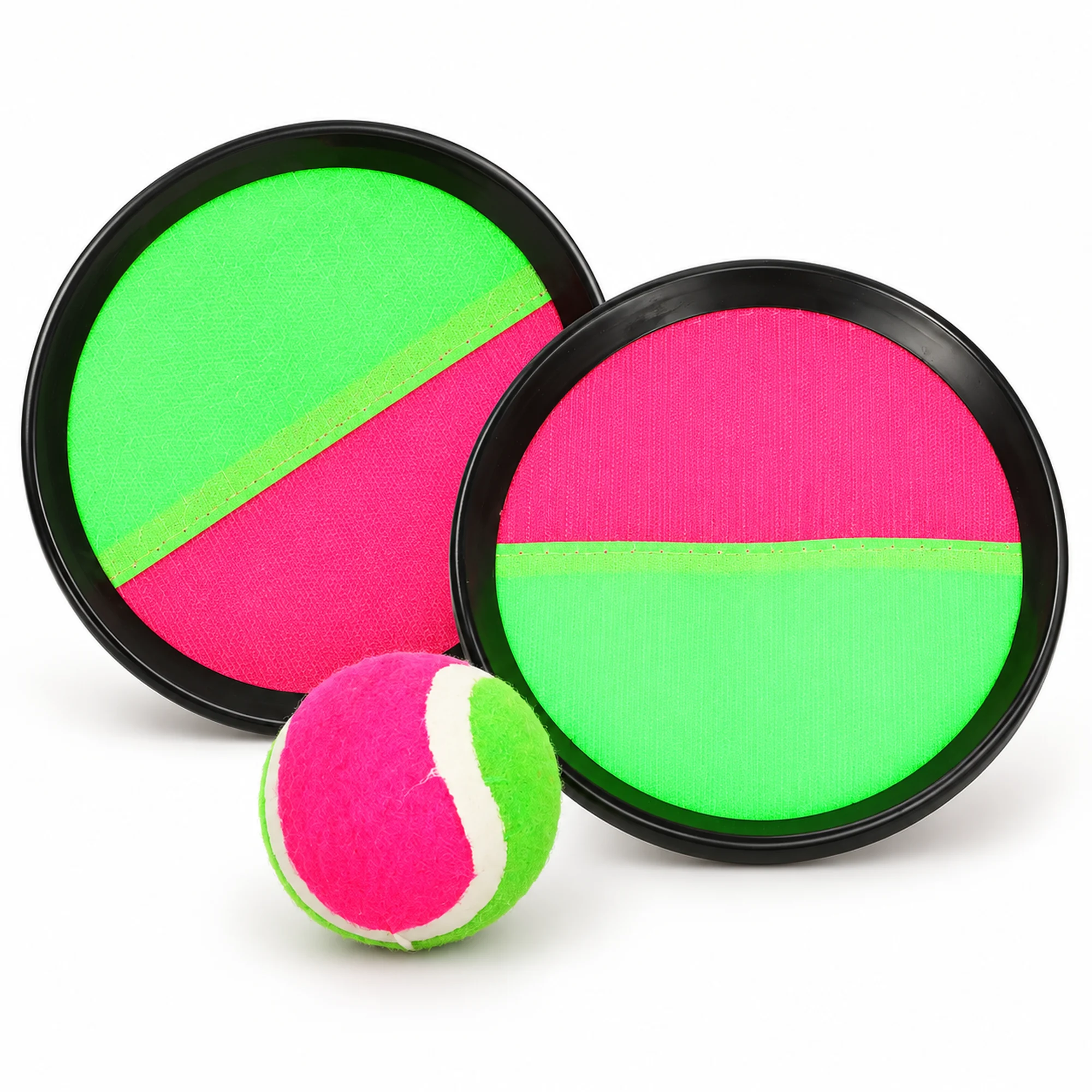 Juego de Atrapar Pelota con Paletas Adhesivas, 18,5 cm