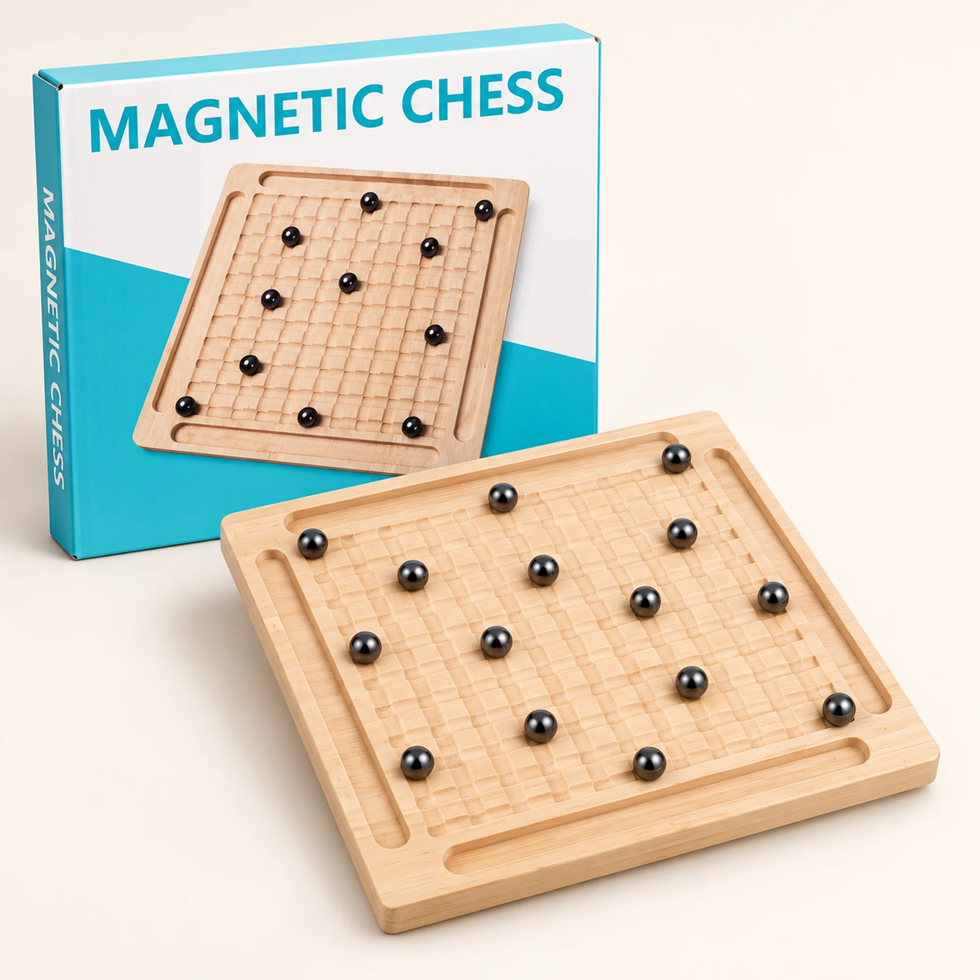 Juego Magnetic Chess de Madera, 23,5 × 23,5 cm